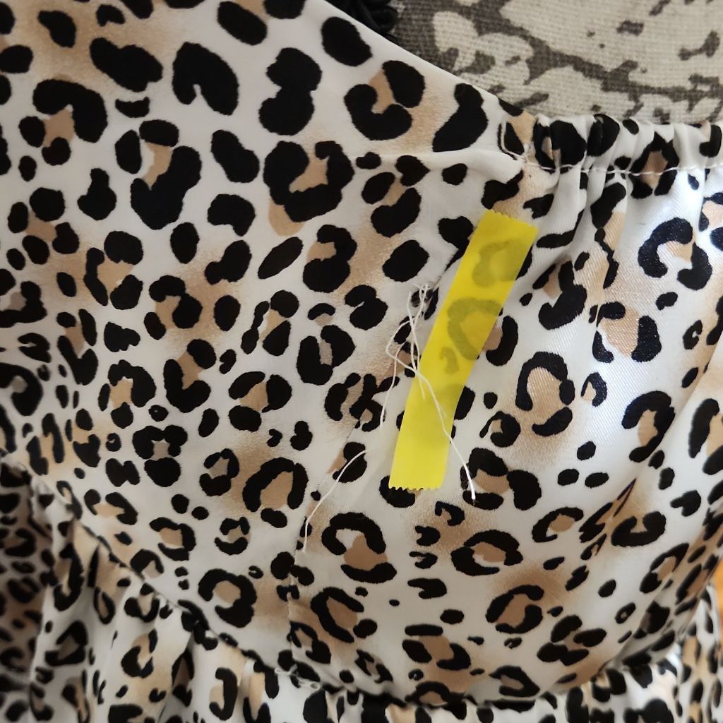 Topshop Topshop Ladies Size 6 Tan Black Animal Print Ruffle Front S Size M / US 6-8 / IT 42-44 - 3 Thumbnail