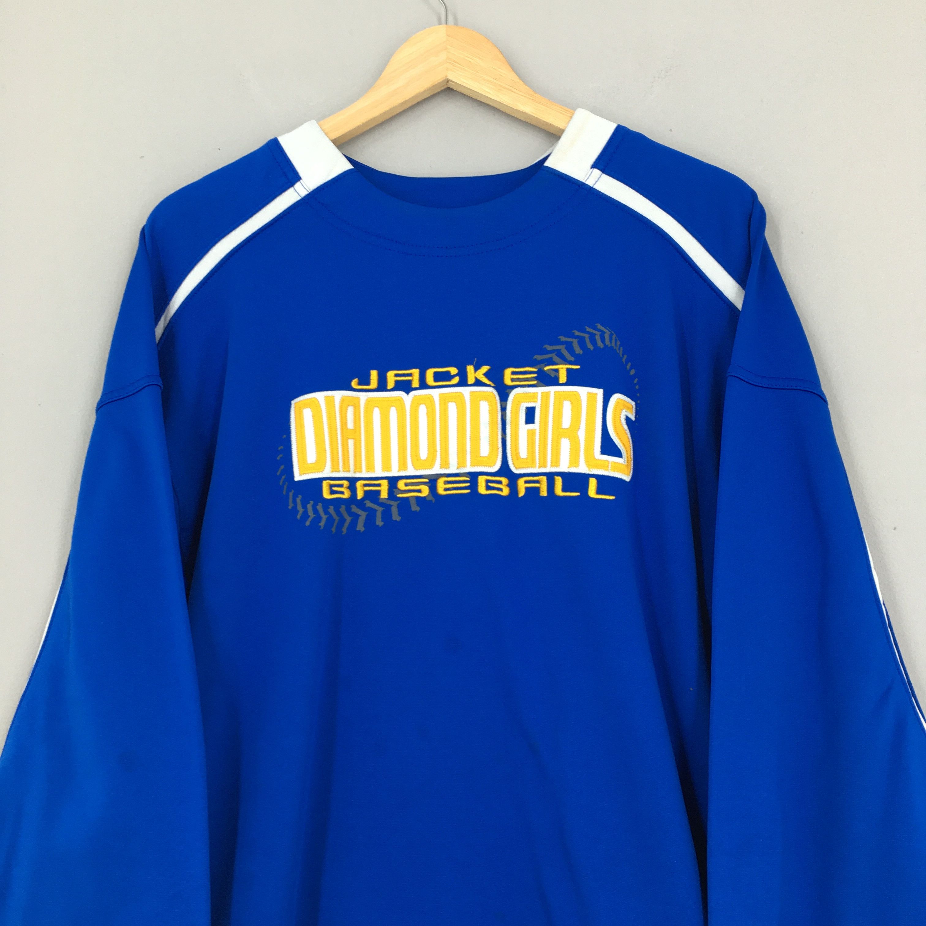 MLB Vintage Diamond Girls Baseball Blue Sweatshirt Large Size US L / EU 52-54 / 3 - 2 Thumbnail