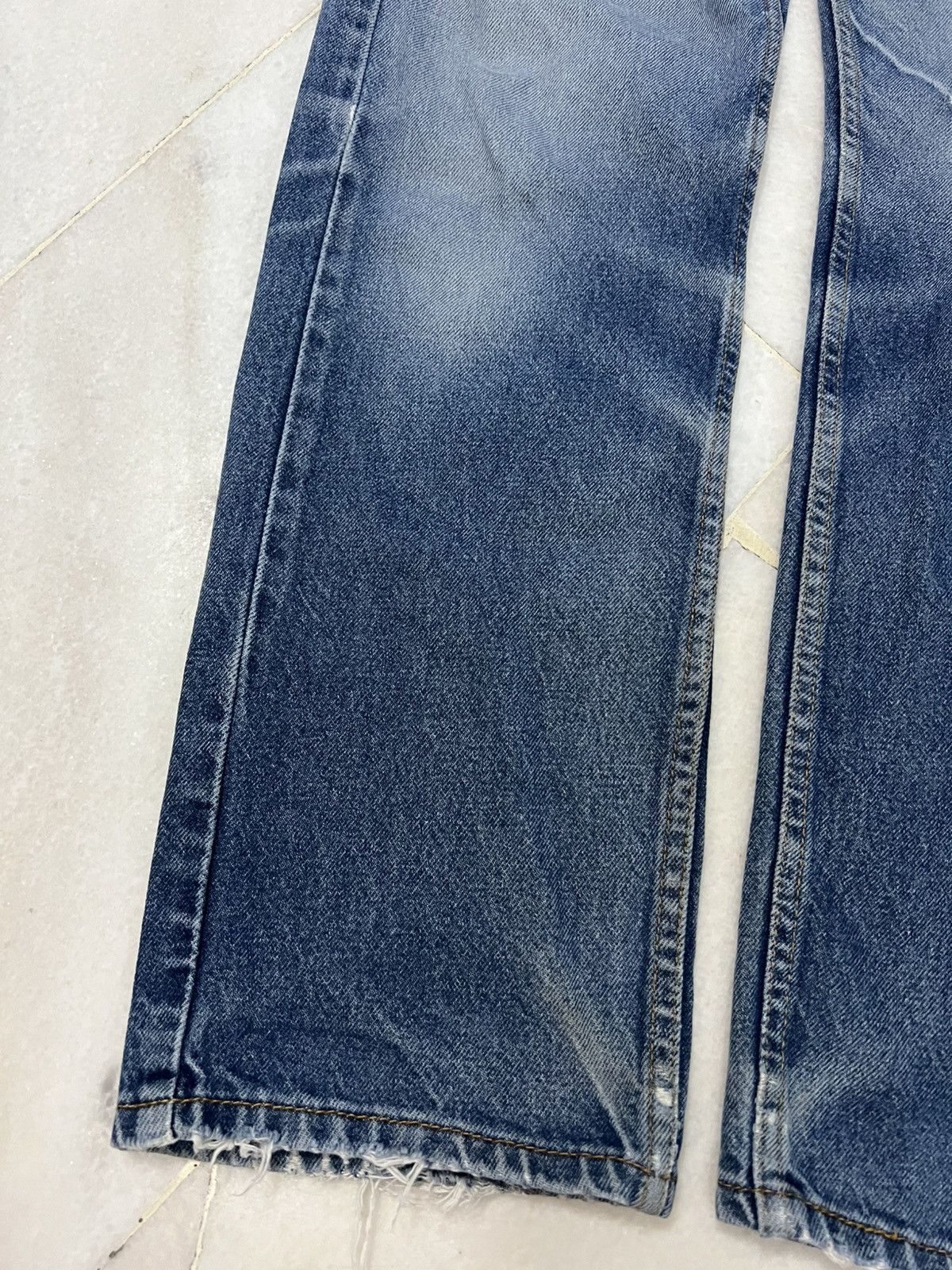 Levi's × Levi's Vintage Clothing 💥Baggy💥90s Style Levis 505 Distress Washed Jean Size US 33 - 4 Thumbnail
