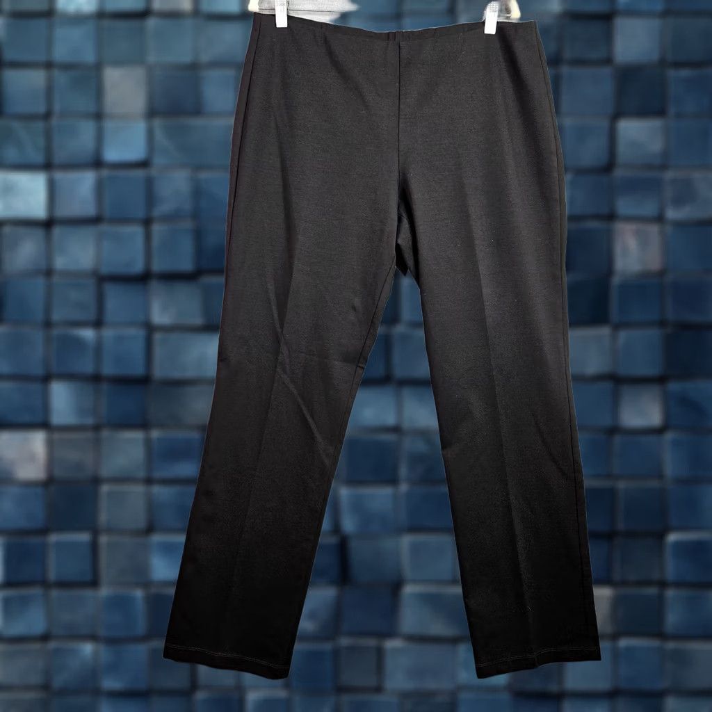 Eileen Fisher Eileen Fisher Pants Size 16 Black Straight Leg Career Minimalist Stretch Women Size 38" / US 16 / IT 52 - 1 Thumbnail