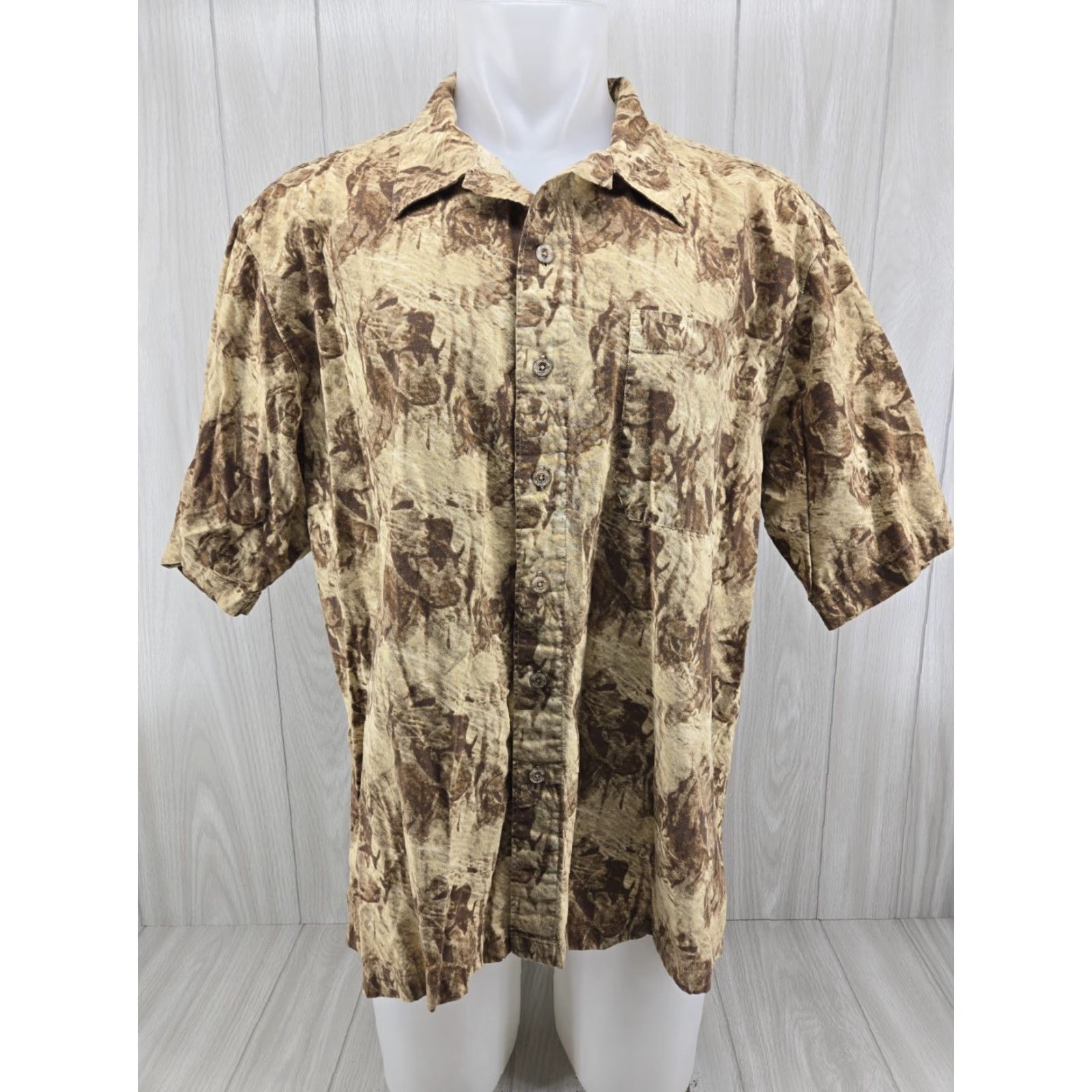 Wrangler VINTAGE Wrangler CAMODOG Camouflage Button Shirt XL Size US XL / EU 56 / 4 - 2 Thumbnail