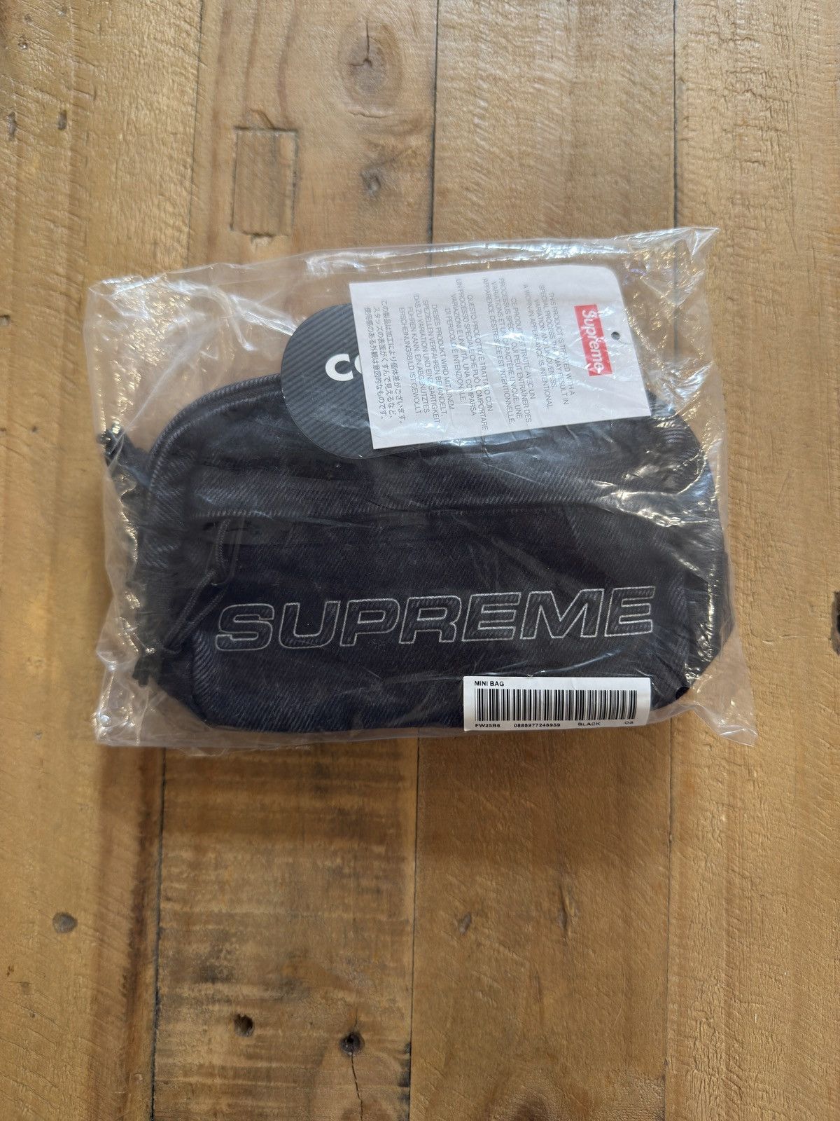 Supreme Supreme Denim Mini Shoulder Bag Black Size ONE SIZE - 6 Thumbnail