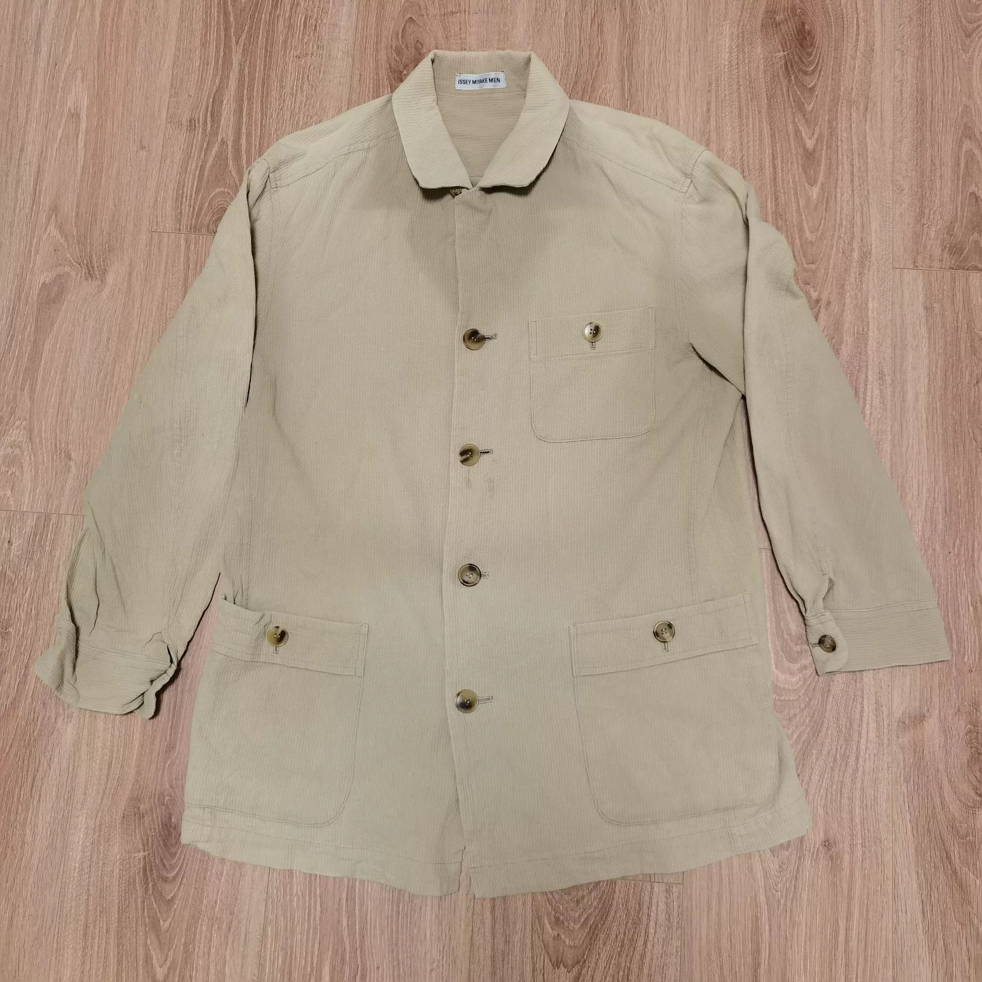Issey Miyake Issey Miyake 90s Striped Pleated Jacket Size US XL / EU 56 / 4 - 1 Thumbnail