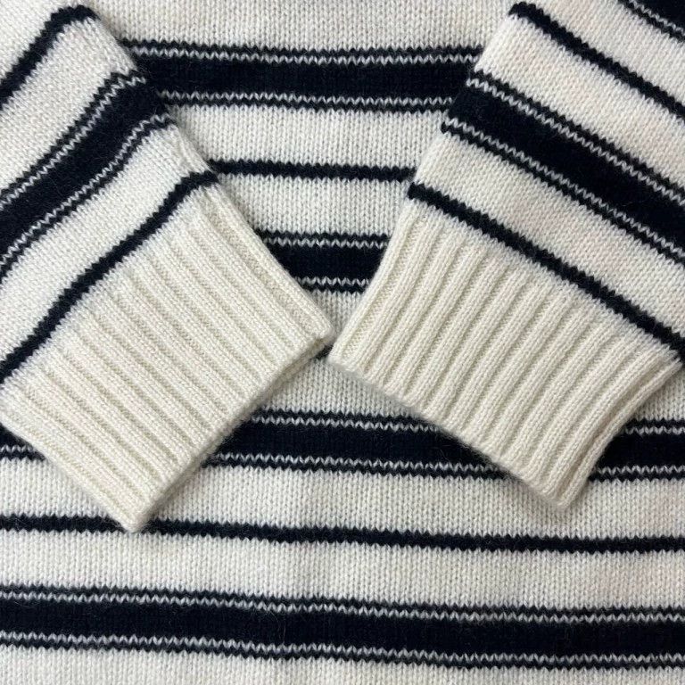 Dior Dior Striped black and white cashmere sweater Size XS / US 0-2 / IT 36-38 - 3 Thumbnail