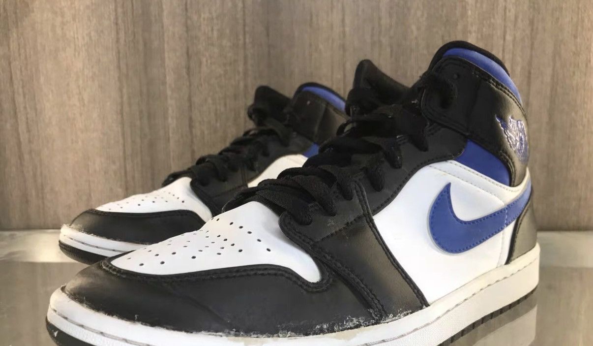 Nike Nike AJ1 Mid Black & Blue J16 Size US 8.5 / EU 41-42 - 3 Thumbnail