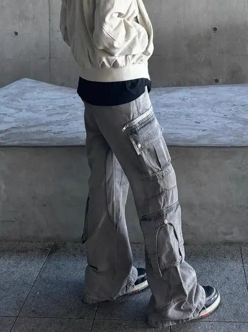 VIBE Cargo Stacked Denim Jeans, Flared Jeans, Wide Leg Jeans Size US 28 / EU 44 - 5 Thumbnail