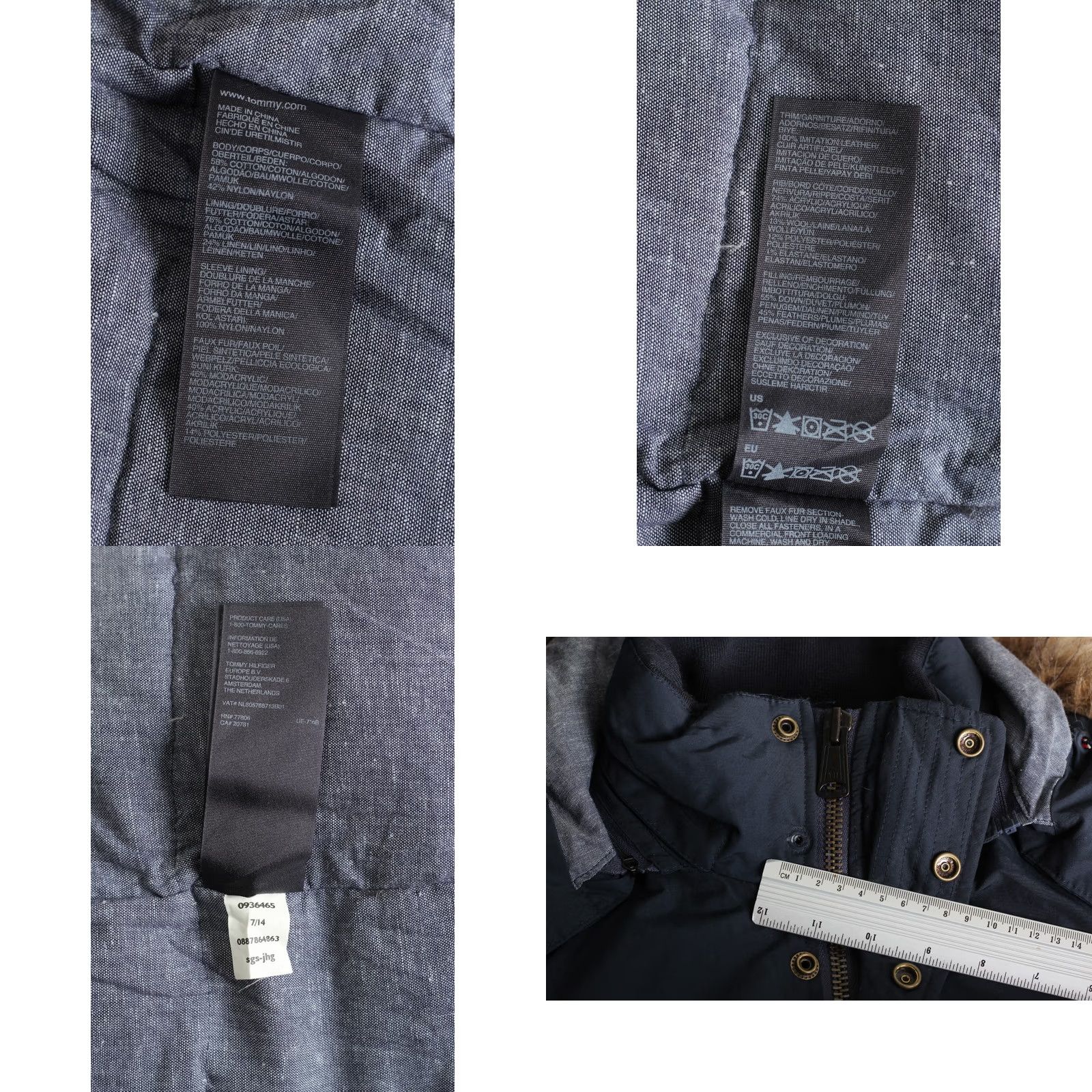 Tommy Hilfiger TOMMY HILFIGER Fur Hooded Down Parka Jacket Men S blue Logo Fur Trim Down Zip Hooded Casual Winter Autumn Spring Travel Regular Size S Mens Size US S / EU 44-46 / 1 - 8 Thumbnail