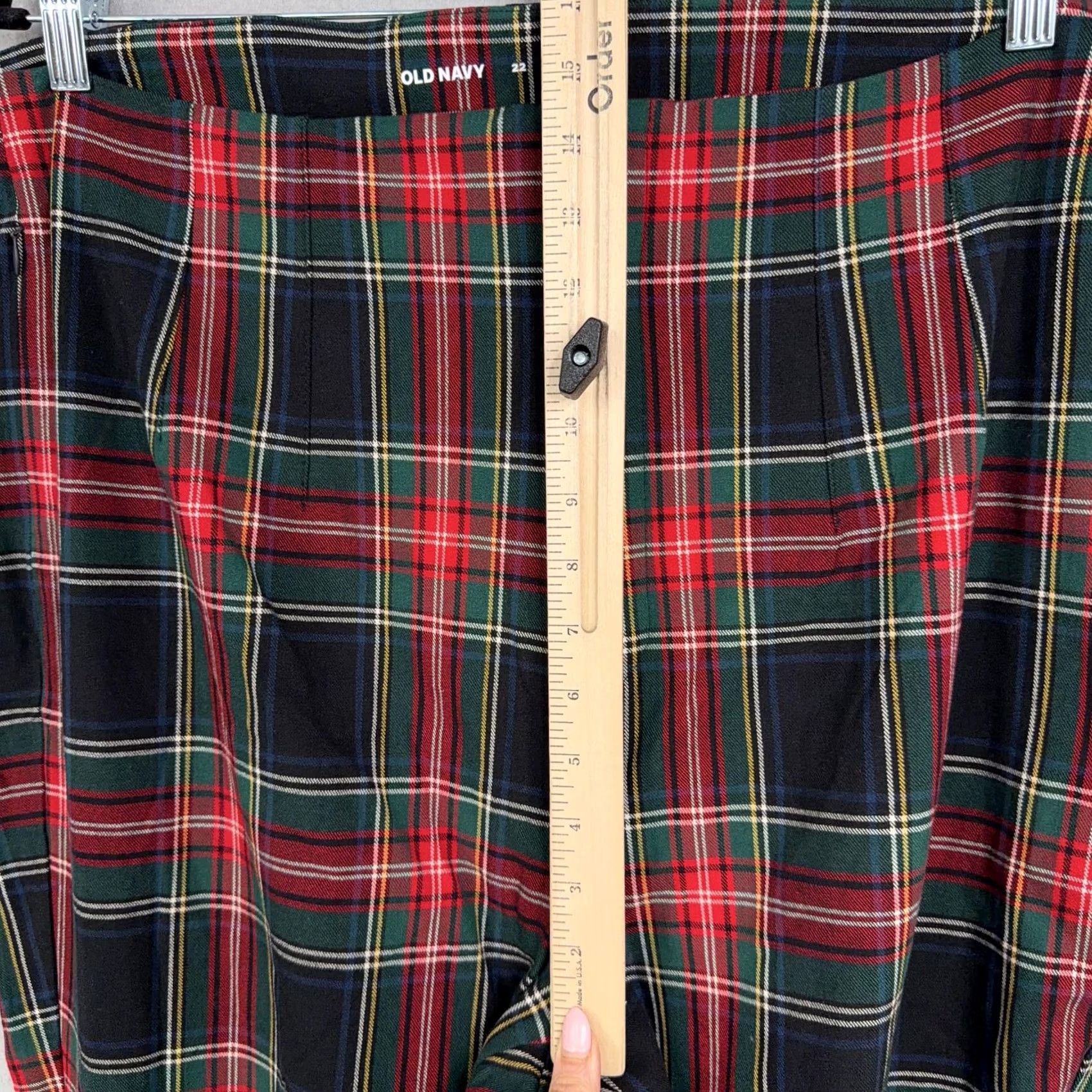 Old Navy Old Navy Womens 22 Multicolor Plaid Extra High Rise Pixie Skinny Stretch NWT Pants Size 40" / US 18 - 5 Thumbnail