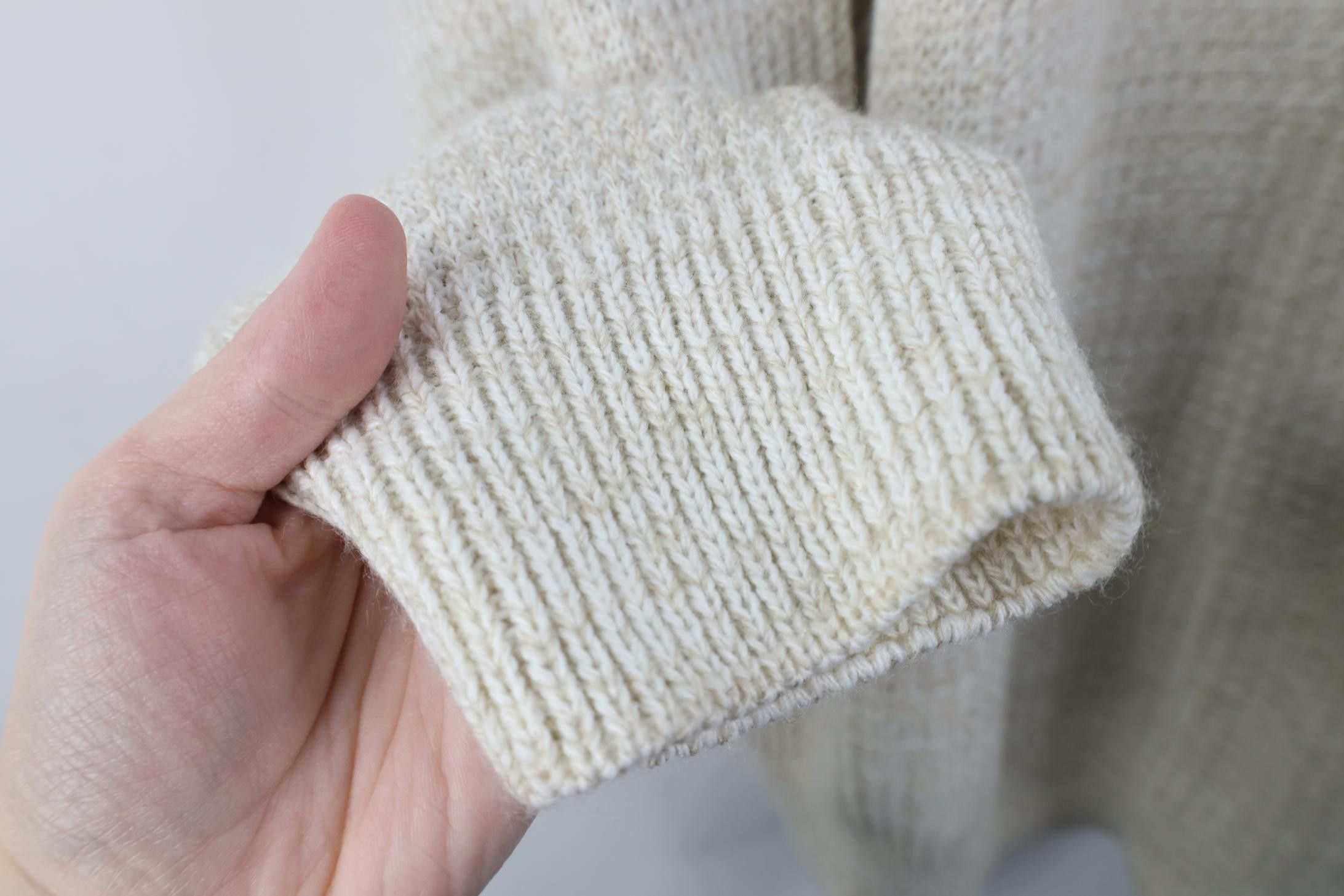 Vintage Vintage 90s Streetwear Blank Thermal Ribbed Knit Sweater USA Size US L / EU 52-54 / 3 - 5 Thumbnail