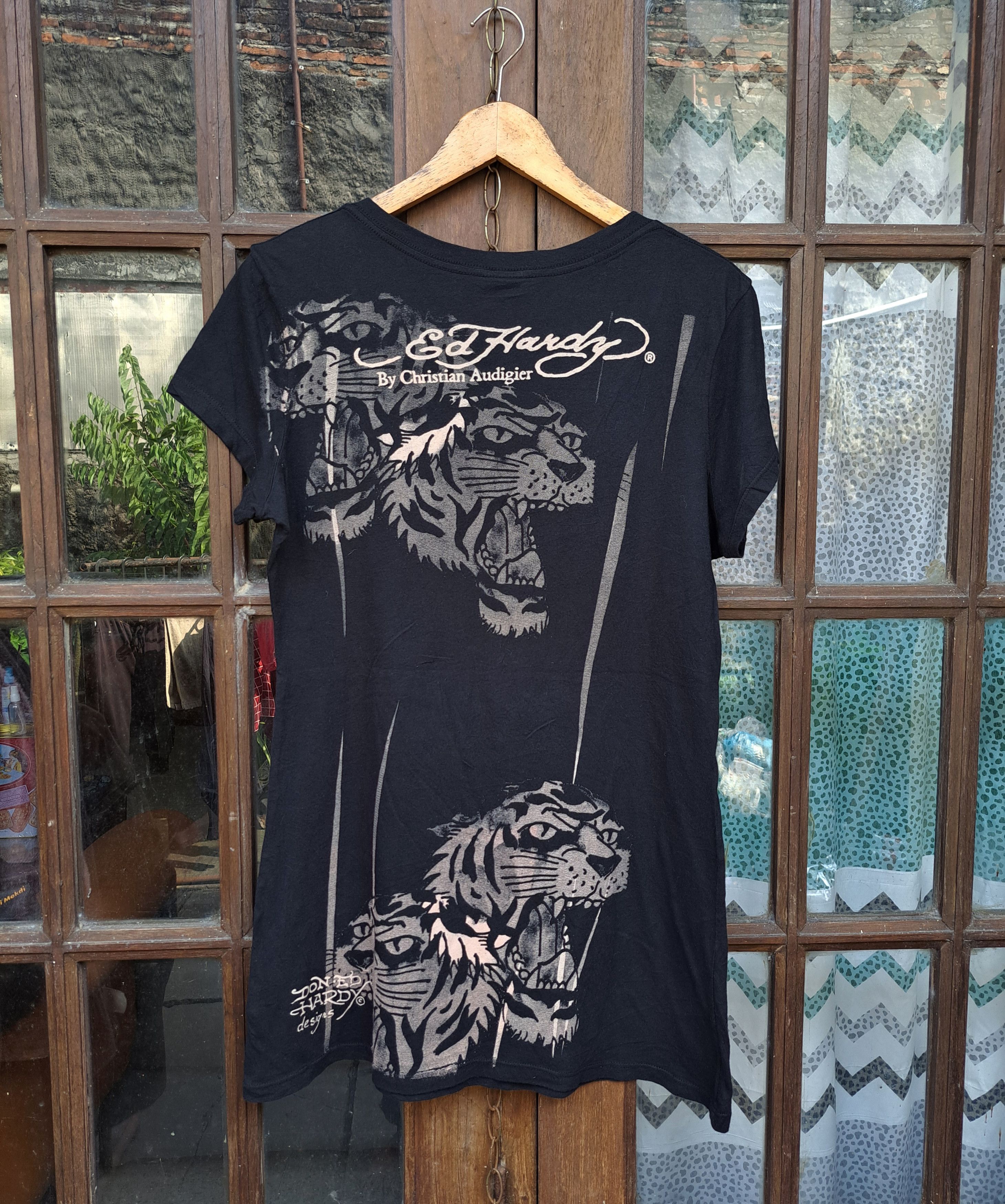 Ed Hardy Y2K Ed Hardy by Christian Audiger Printed Tshirt Tunic Size L / US 10 / IT 46 - 5 Thumbnail