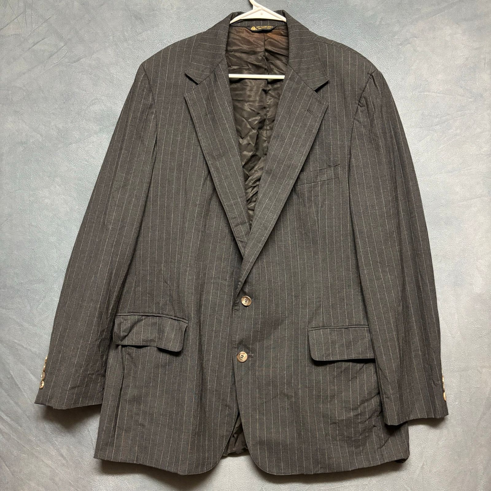 Other Patrick James Pin Stripe Blazer Jacket 44R 2 Buttons Wool Size 44R - 1 Thumbnail