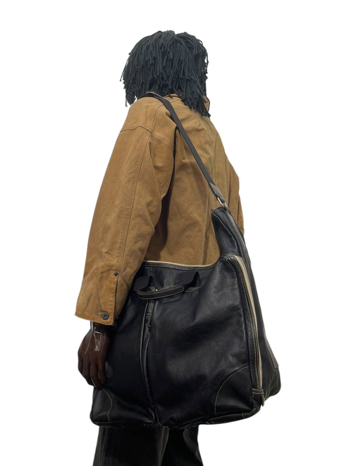 Genuine Leather Full Leather Nasimo Duffle Travel Bag 1🟩9 Size ONE SIZE - 3 Thumbnail