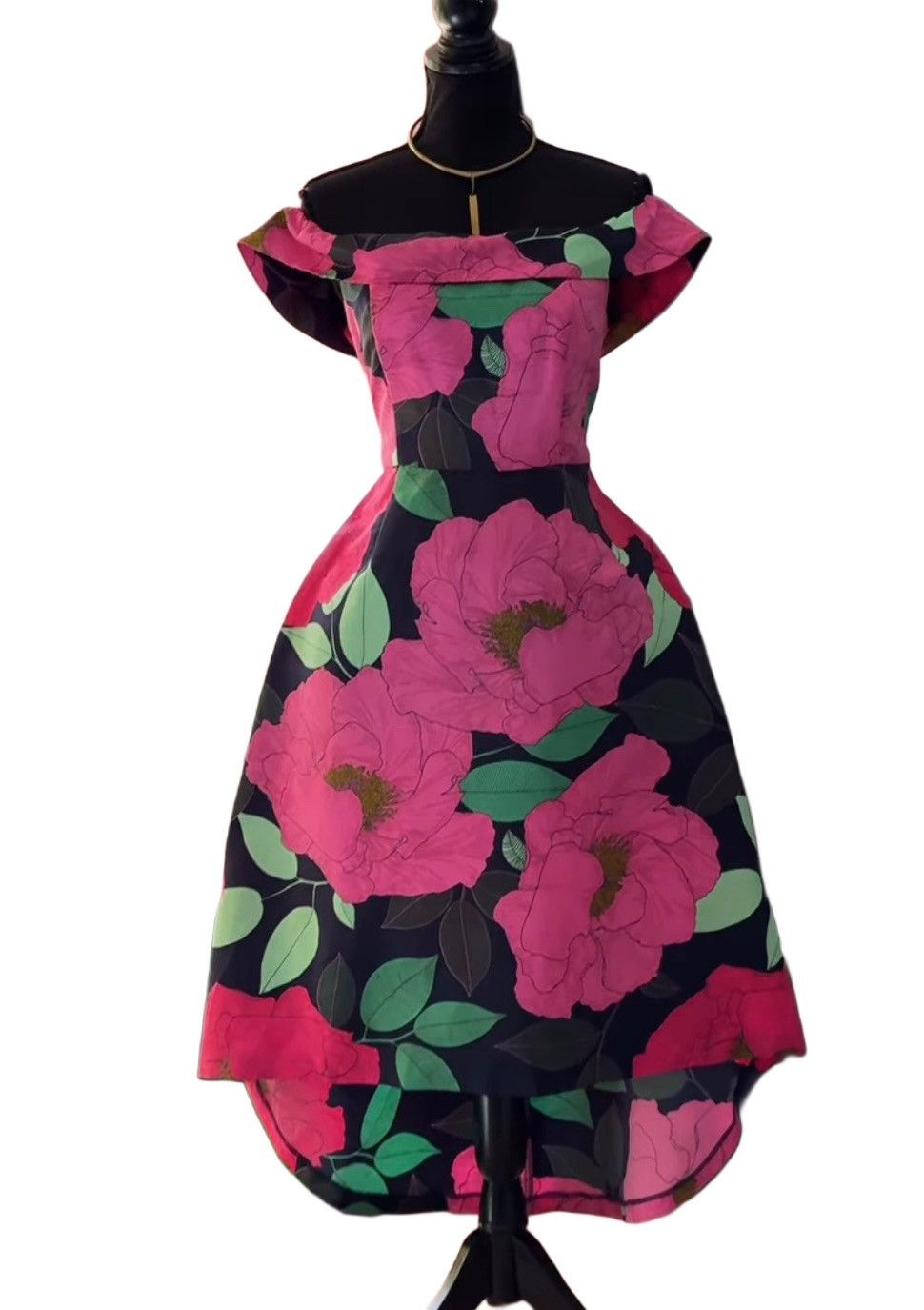 Other NY & Company off cold shoulder hi low train floral dress Size M / US 6-8 / IT 42-44 - 3 Thumbnail