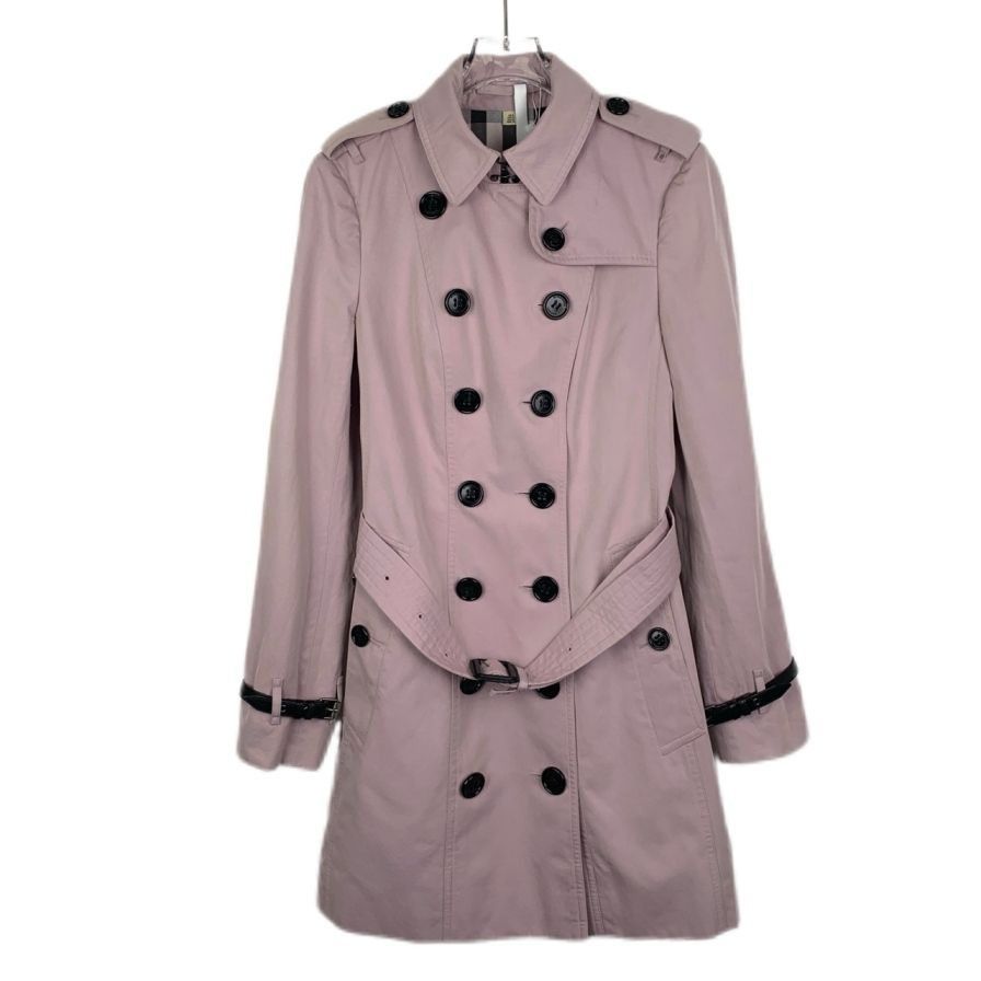 Burberry Burberry Purple Double-Breasted Belted Trench Coat, Size 38S Size S / US 4 / IT 40 - 1 Thumbnail