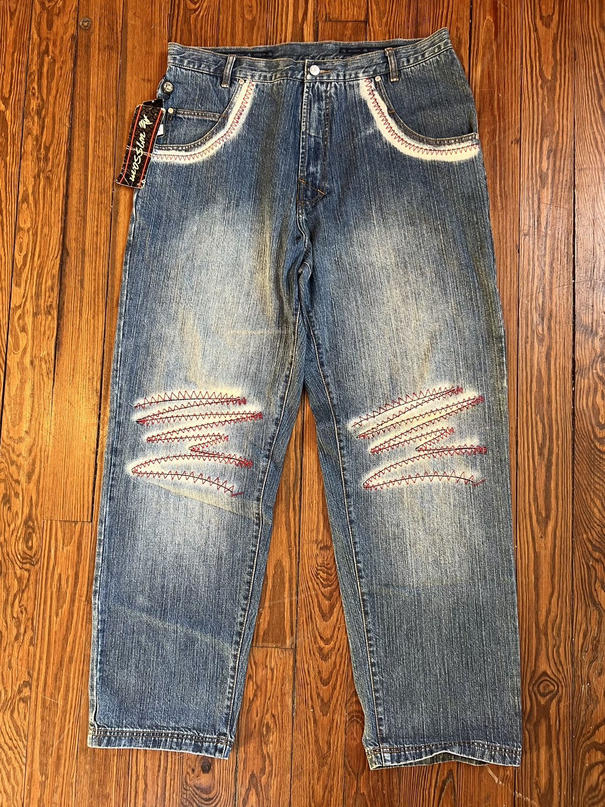 Al Wissam × Vintage AL WISSAM DENIM JEANS DEADSTOCK! Size US 38 / EU 54 - 1 Thumbnail
