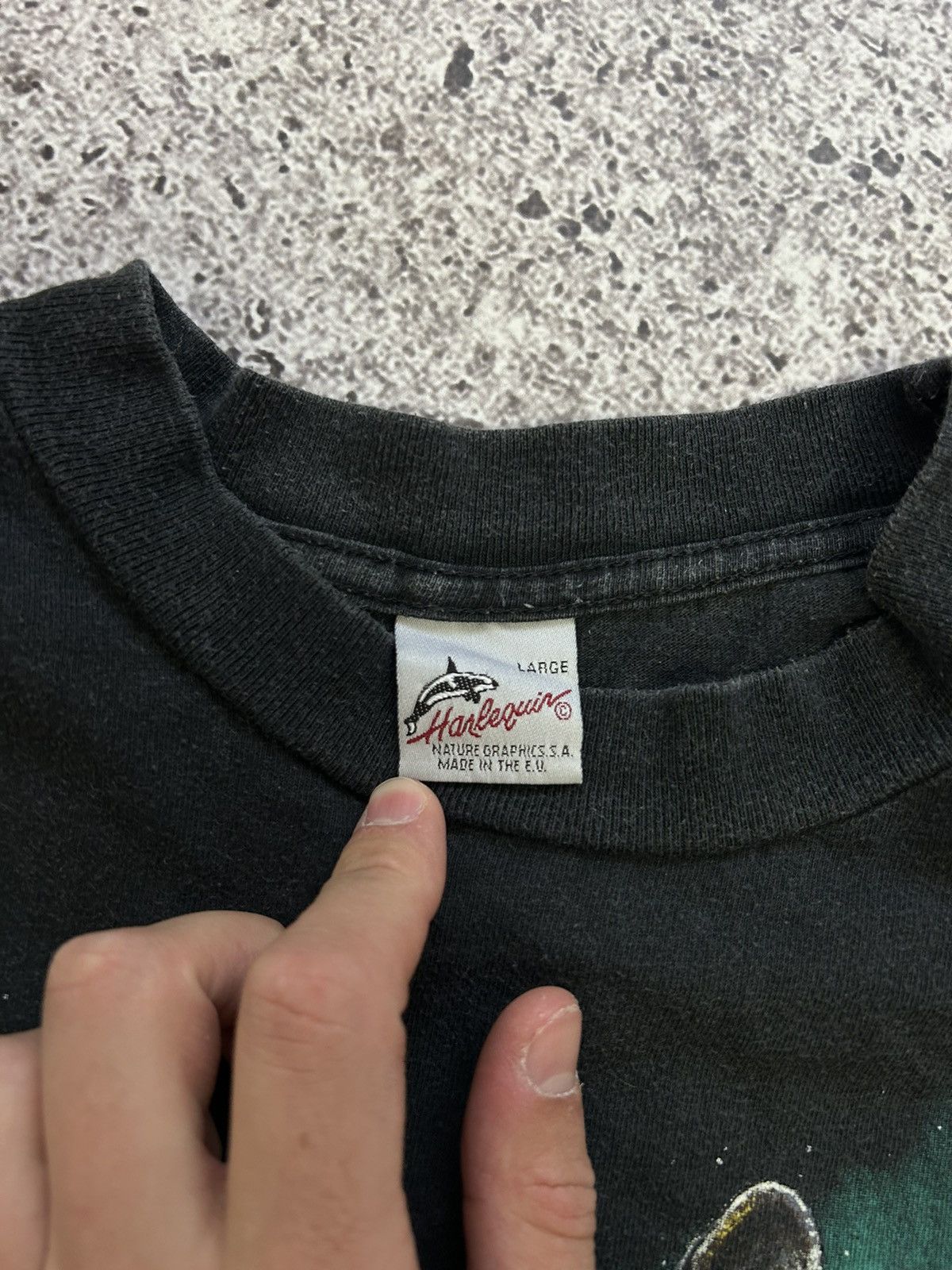 Habitat Vintage 90s American Graphic Wolf Eagle Made In USA T-Shirt Size US L / EU 52-54 / 3 - 6 Thumbnail