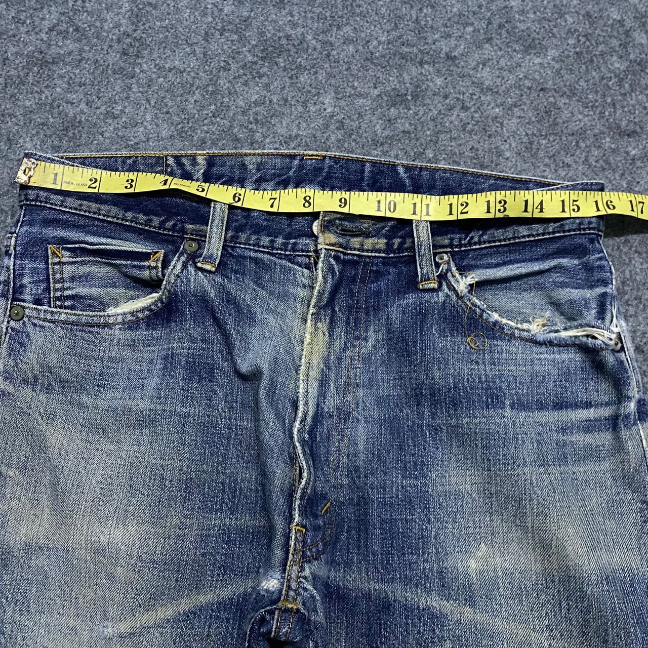 If Six Was Nine Vintage Standard California Selvegde Distressed Denim Size US 32 / EU 48 - 3 Thumbnail