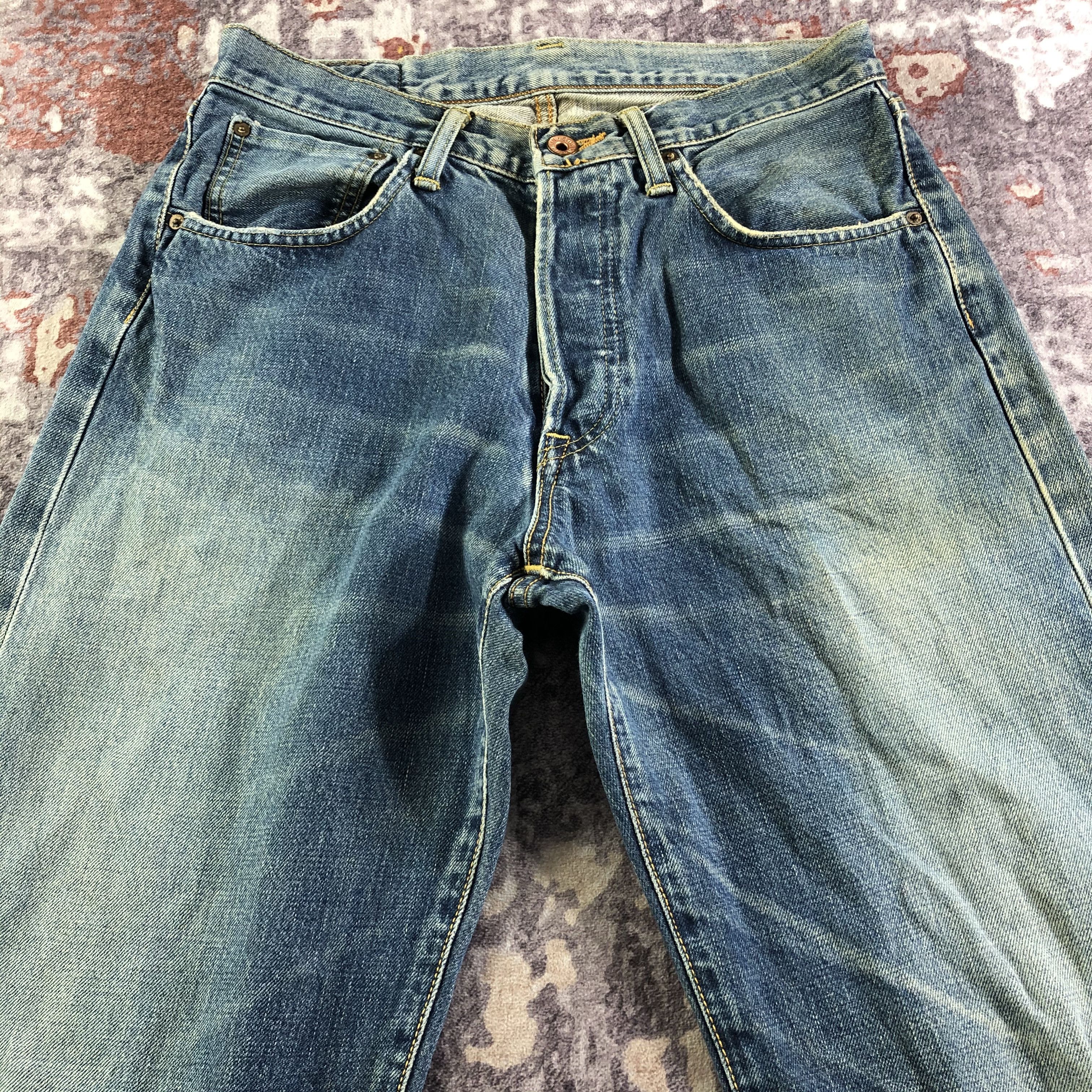 Edwin Vintage Blue Wash Edwin 505 Selvedge Jeans-JM3555 Size US 31 - 3 Thumbnail
