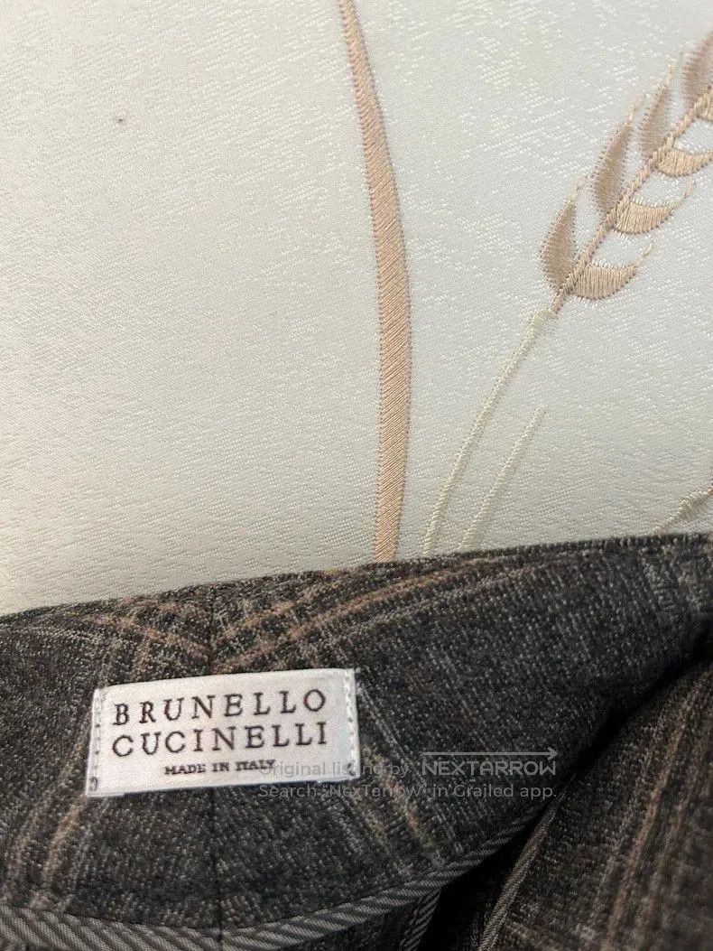 Brunello Cucinelli Brunello Cucinelli Gray Plaid Casual Pants. Size US 28 / EU 44 - 4 Thumbnail