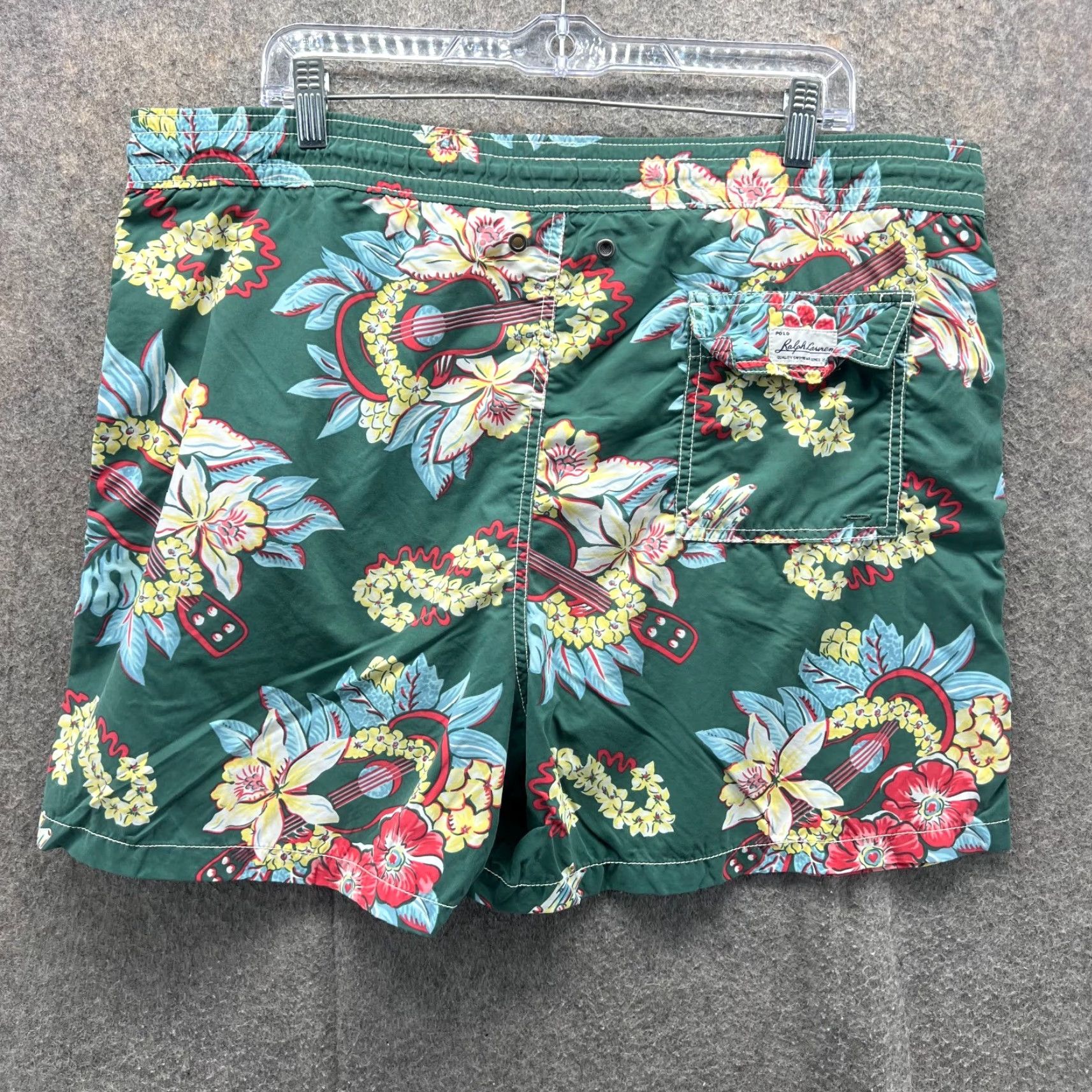 Polo Ralph Lauren VINTAGE Polo Ralph Lauren Swim Shorts Men XL Green Floral Drawstring Beach 80s 90s Womens Mens Ladies? Size US XL / EU 56 / 4 - 2 Thumbnail