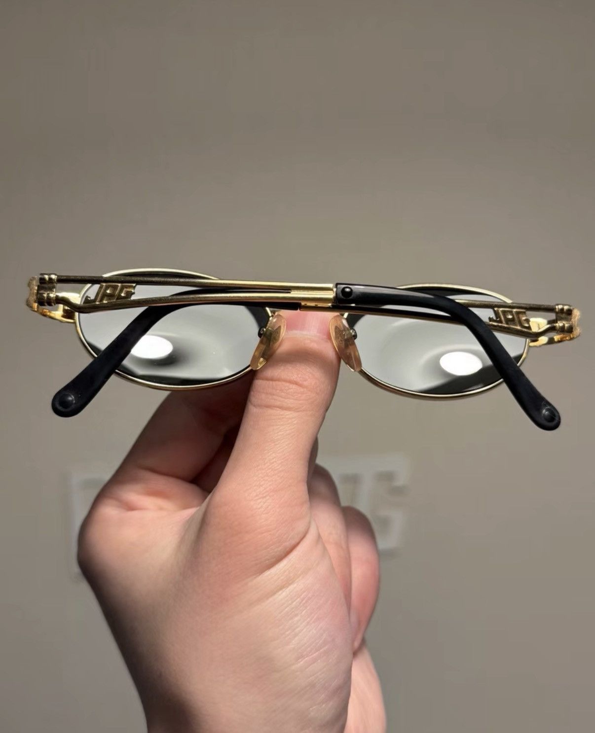 Jean Paul Gaultier Jean Paul Gaultier Wire Temple Oval Sunglasses K24 Size ONE SIZE - 7 Thumbnail