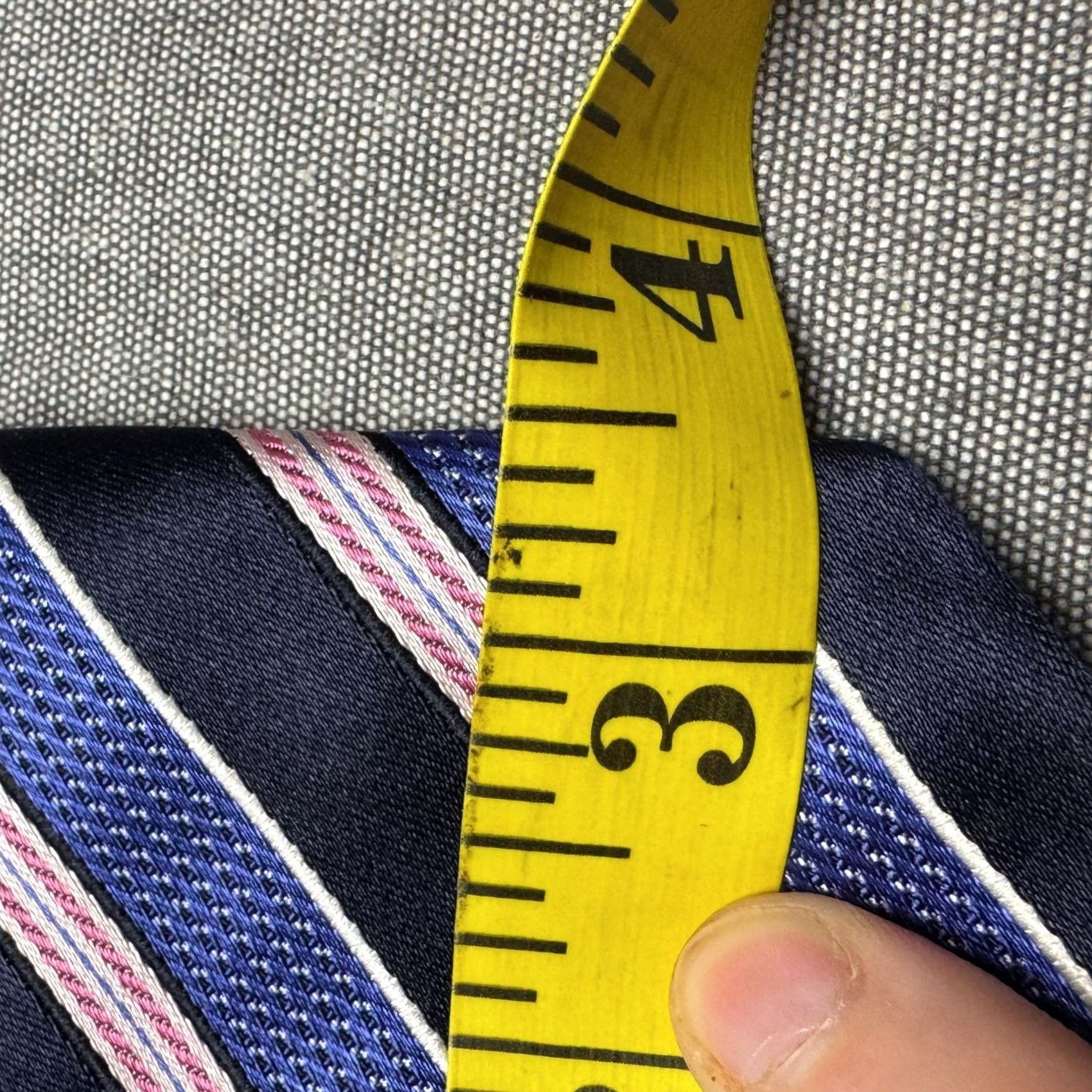 Ermenegildo Zegna Ermenegildo Zegna Tie Mens Blue Striped Silk Cotton Classic Pointed Size ONE SIZE - 5 Thumbnail