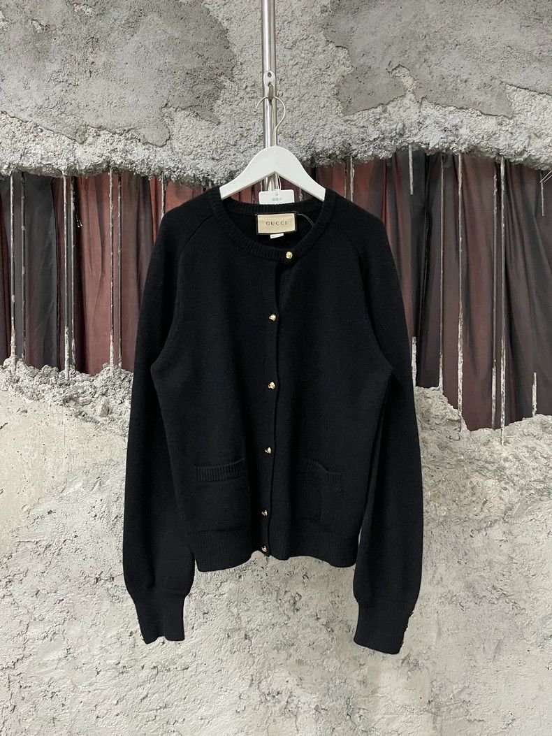 Gucci Gucci Gold Button Wool Cardigan-dmc Size US M / EU 48-50 / 2 - 1 Thumbnail