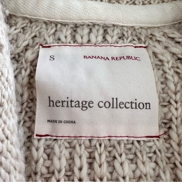 Banana Republic Banana Republic Heritage Men's Cream Shawl Collar Toggle Woo Size US S / EU 44-46 / 1 - 5 Thumbnail