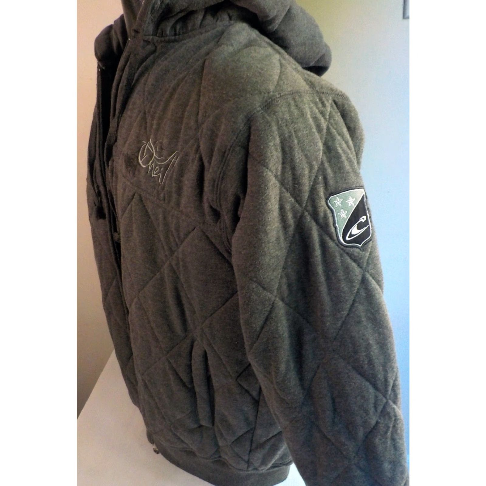 O'Neill O’Neill Zipper Front Quilted Hoodie Jacket Gray Large Mens Size US L / EU 52-54 / 3 - 4 Thumbnail
