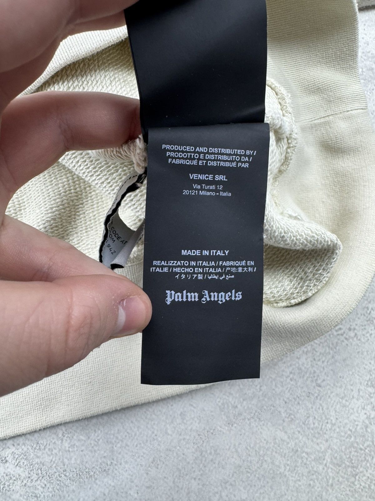 Palm Angels Palm Angeles GD Glittered Logo Distressed Sweatshirt Size US S / EU 44-46 / 1 - 10 Thumbnail