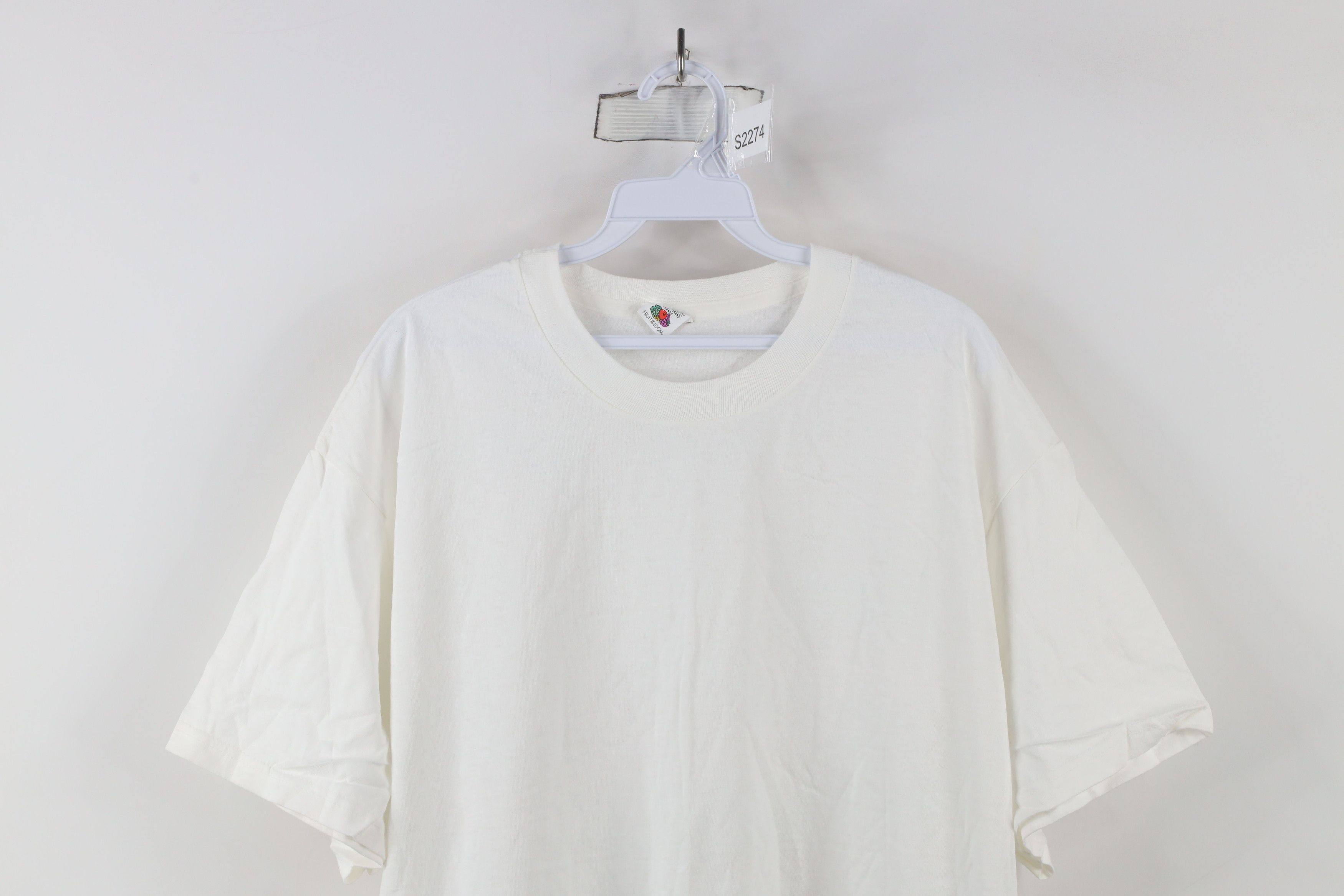 Vintage Vintage 90s Streetwear Cotton Short Sleeve T-Shirt White Size US XL / EU 56 / 4 - 2 Thumbnail
