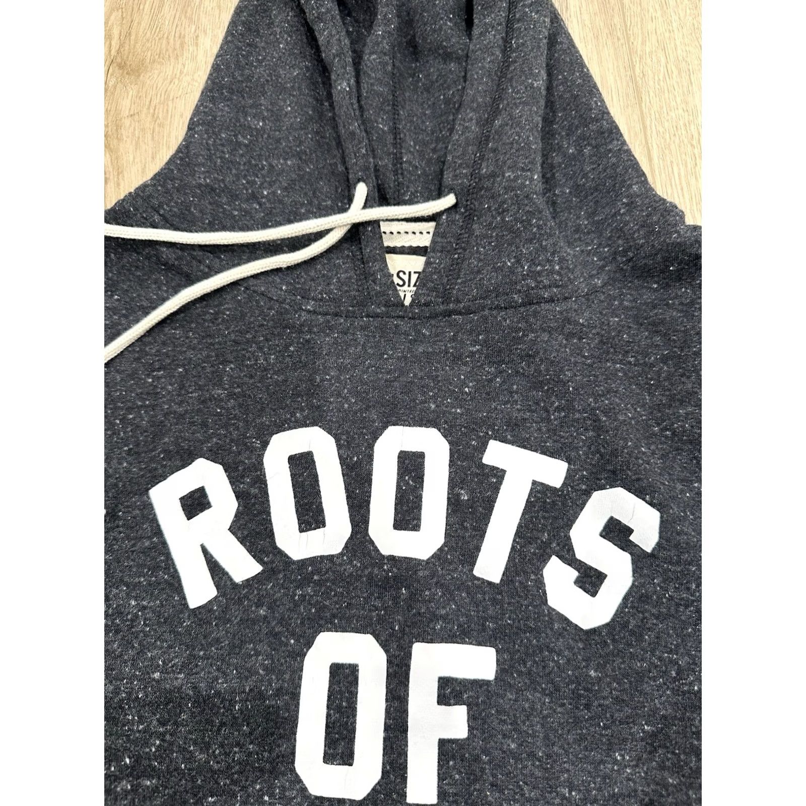Roots VINTAGE Roots Of Fight Hoodie Shirt Mens Large Black Heather Triblend Fleece Pullover Size US L / EU 52-54 / 3 - 7 Thumbnail