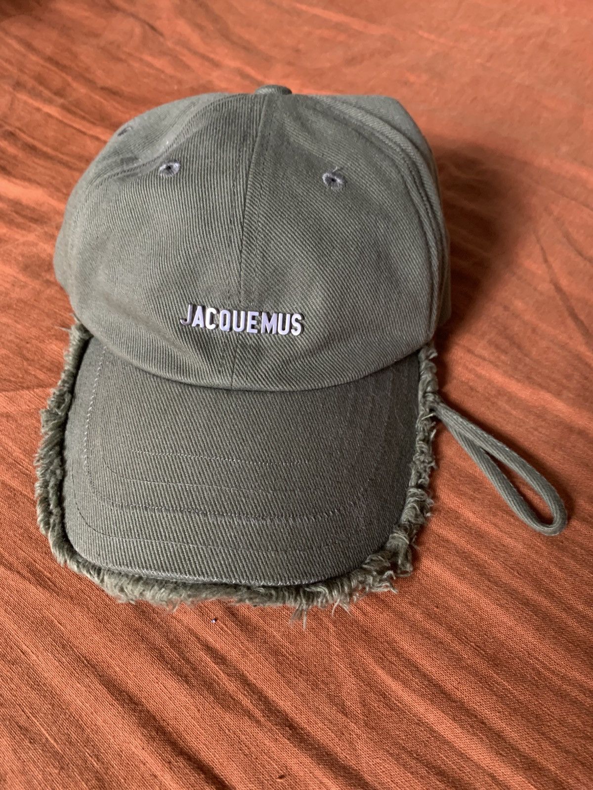 Jacquemus Military Green Frayed Brim Baseball Cap Jacquemus Men main image 3