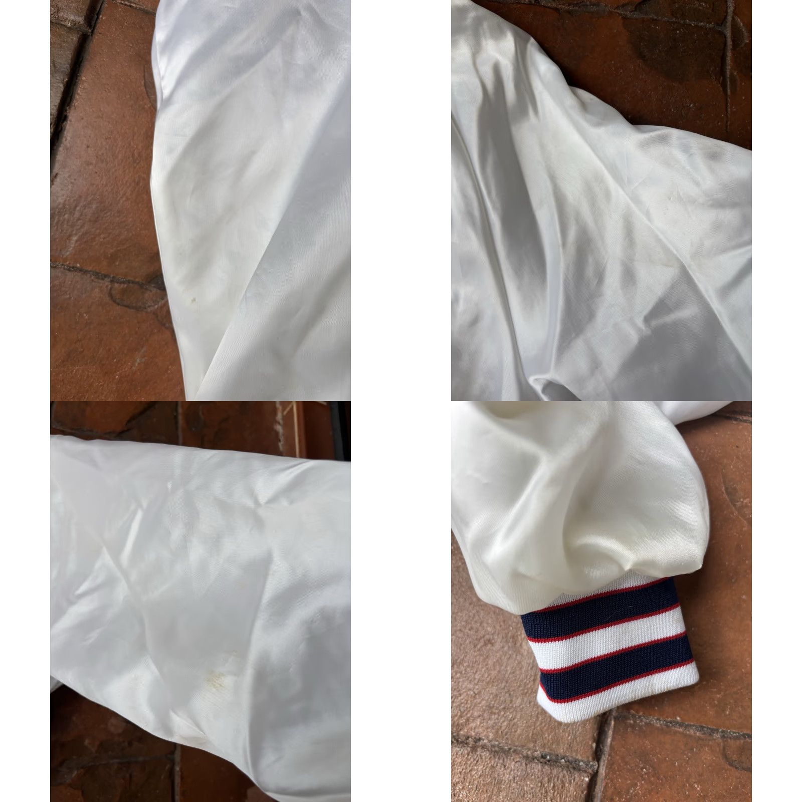 Vintage VINTAGE Bud Dry Satin Bomber Jacket XL White Logo USA 80s Wind-Resistant, Water-Resistant, Short Jacket, Unisex Adults, 80s, Draft Promo, USA Theme Size US XL / EU 56 / 4 - 8 Thumbnail