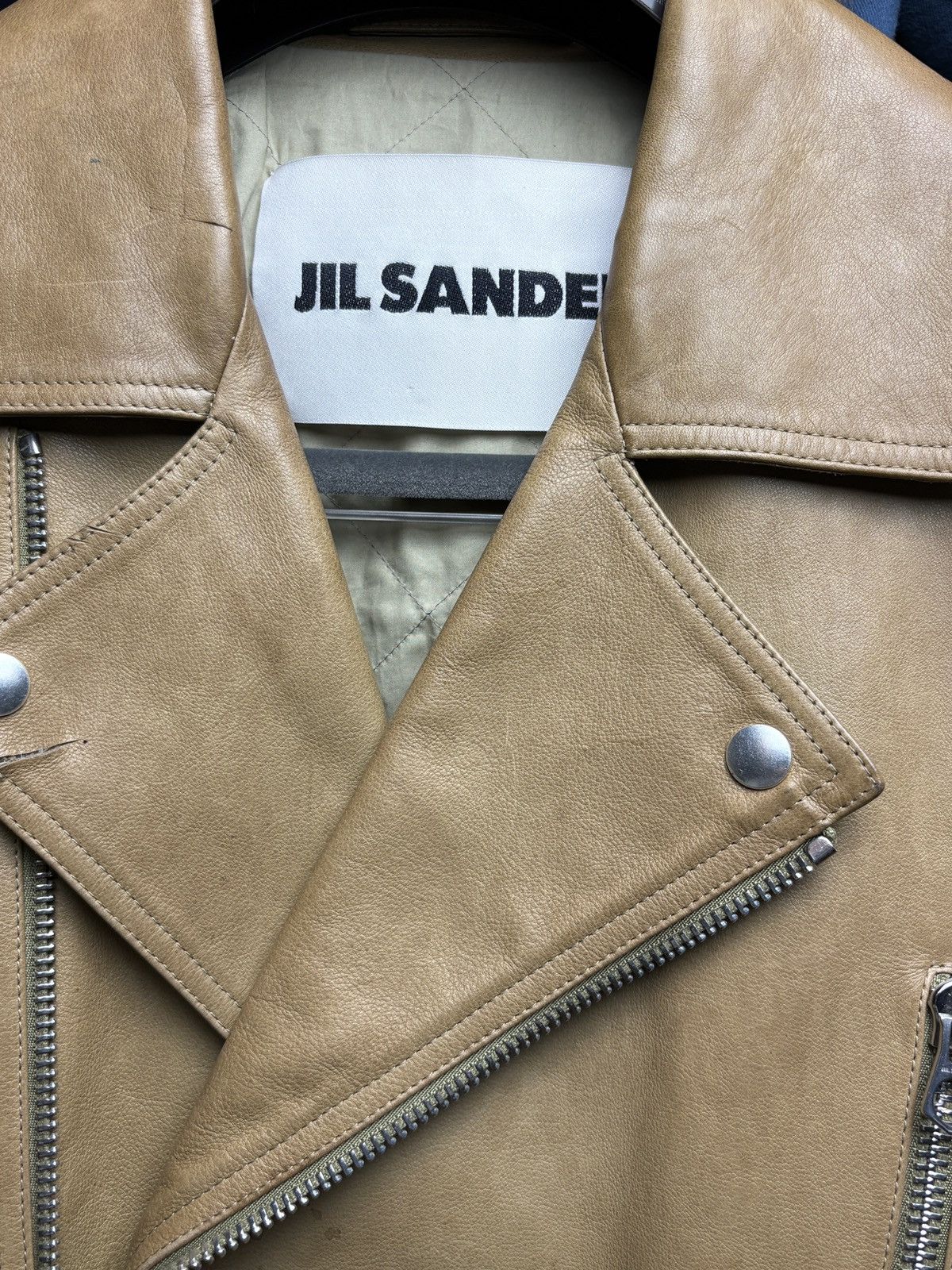 Jil Sander Jil Sander Sample Runway leather biker Size US L / EU 52-54 / 3 - 3 Thumbnail