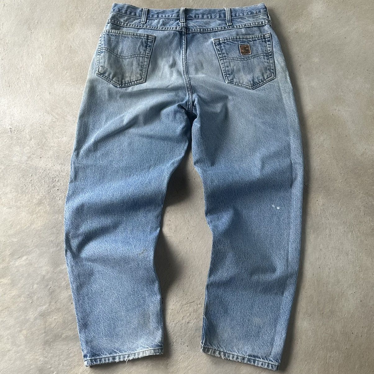 Carhartt × Dickies (37x30) DISTRESSED CARHARTT BLUE JEANS Size US 37 - 5 Thumbnail