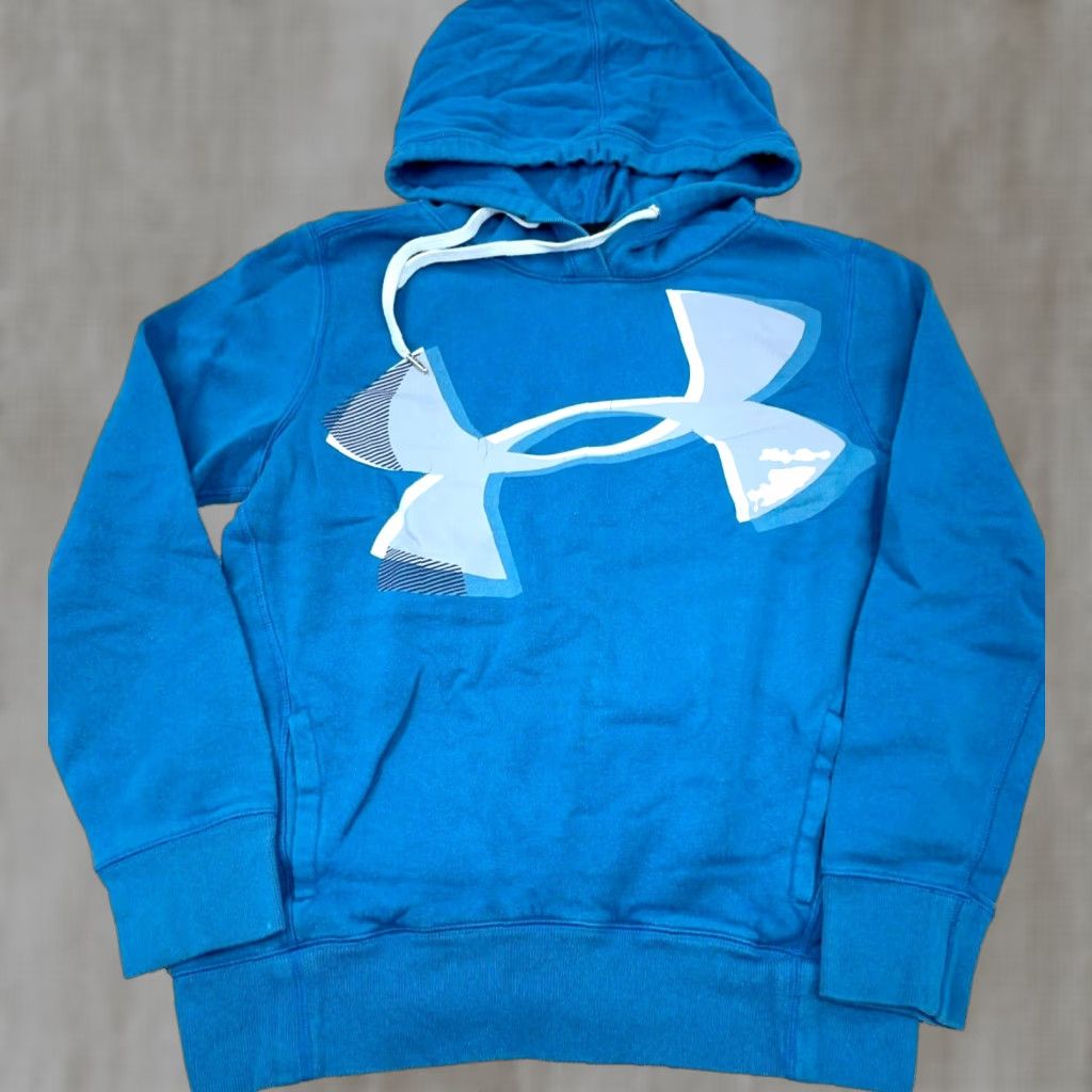 Under Armour Under Armour Hoodie Women S Blue Pullover Logo Sweatshirt Shirt Casual Regular Fit Size S / US 4 / IT 40 - 1 Thumbnail