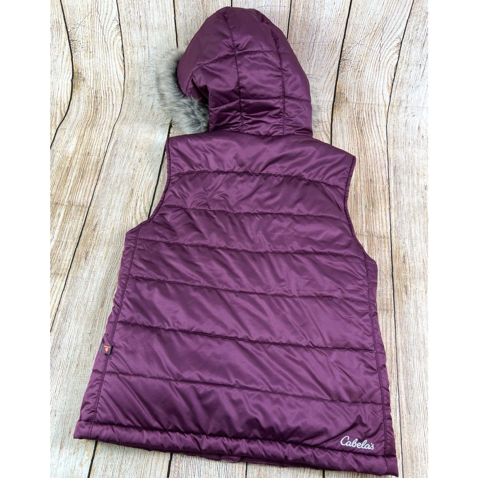 Vintage Cabela's Women’s Vest Puffer Lined Fleece Purple Medium Frost Wool? Size M / US 6-8 / IT 42-44 - 2 Thumbnail