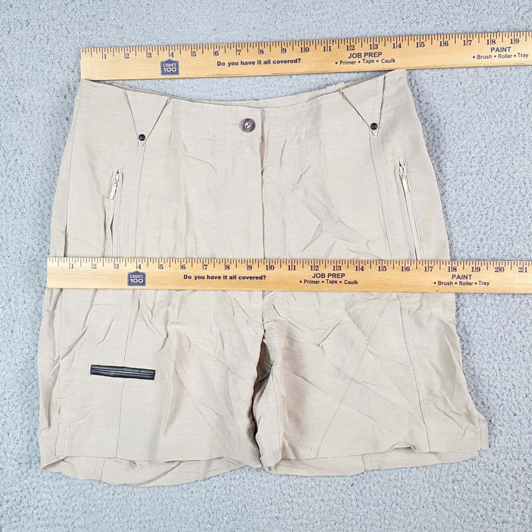 Vintage VINTAGE Jamie Sadock Chino Shorts Womens 8 Khaki 00s Y2K Preppy Breathable Lightweight Casual Summer 2000s Size 30" / US 8 / IT 44 - 5 Thumbnail