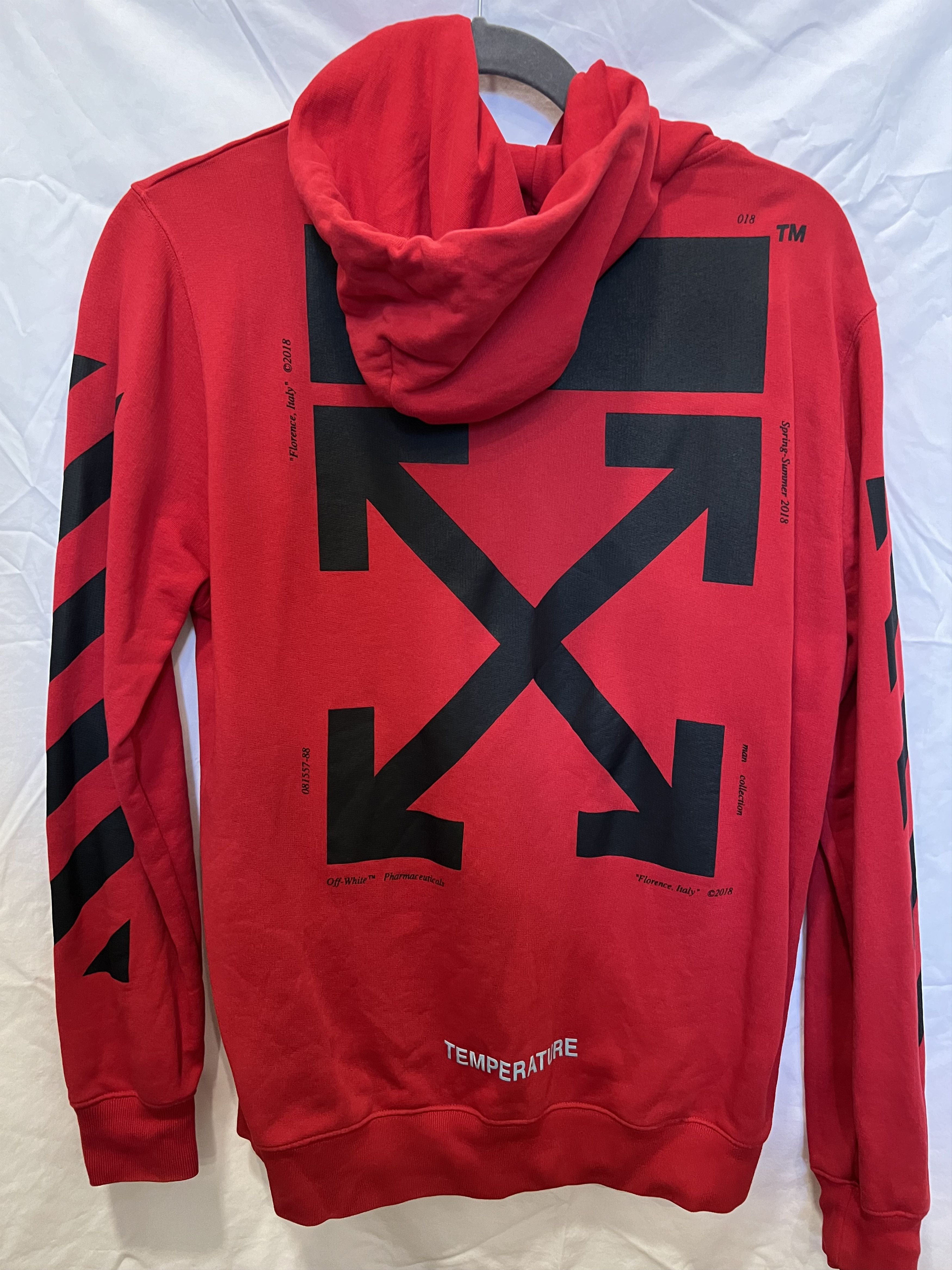 Off-White Red Diagonal Mona Lisa Hoodie Size US M / EU 48-50 / 2 - 2 Thumbnail