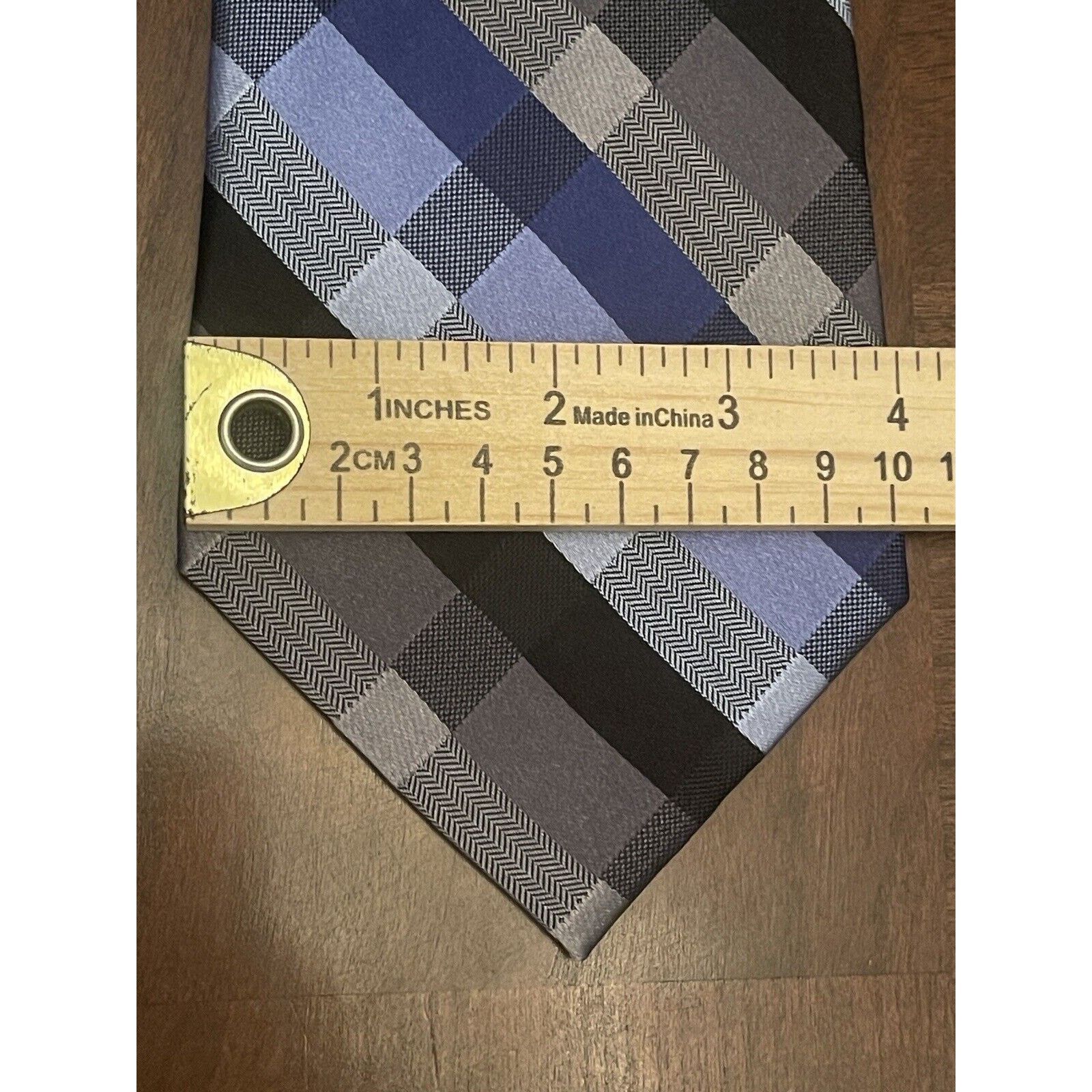 Joseph Abboud Joseph Abboud Blue Black Gray 100% Silk Men’s Extra Long Size ONE SIZE - 5 Thumbnail
