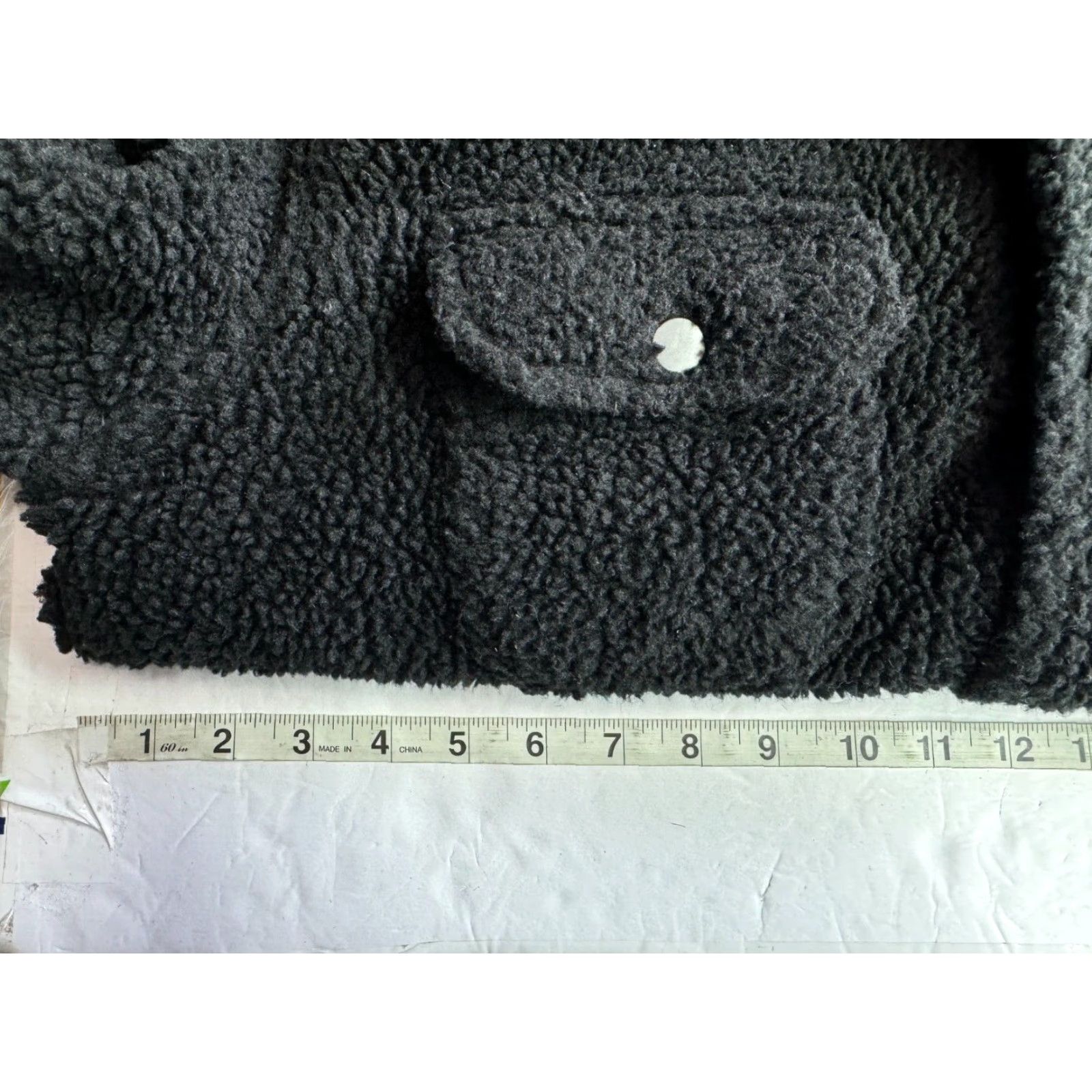 Express EXPRESS Black Flannel Jacket Mens S Snap Up Winter Faux Fur Lining Regular Everyday Vibrant Solid - Express Size US S / EU 44-46 / 1 - 5 Thumbnail