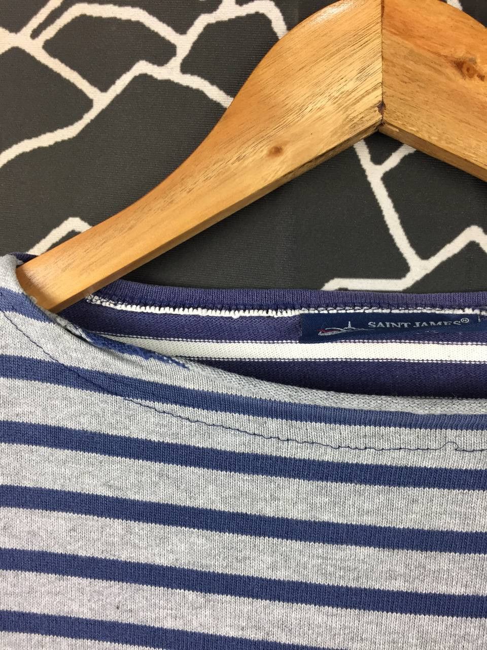 Saint James Vtg Saint James Mixed Patterns Breton Stripe Boat Neck Tee Size US M / EU 48-50 / 2 - 4 Thumbnail