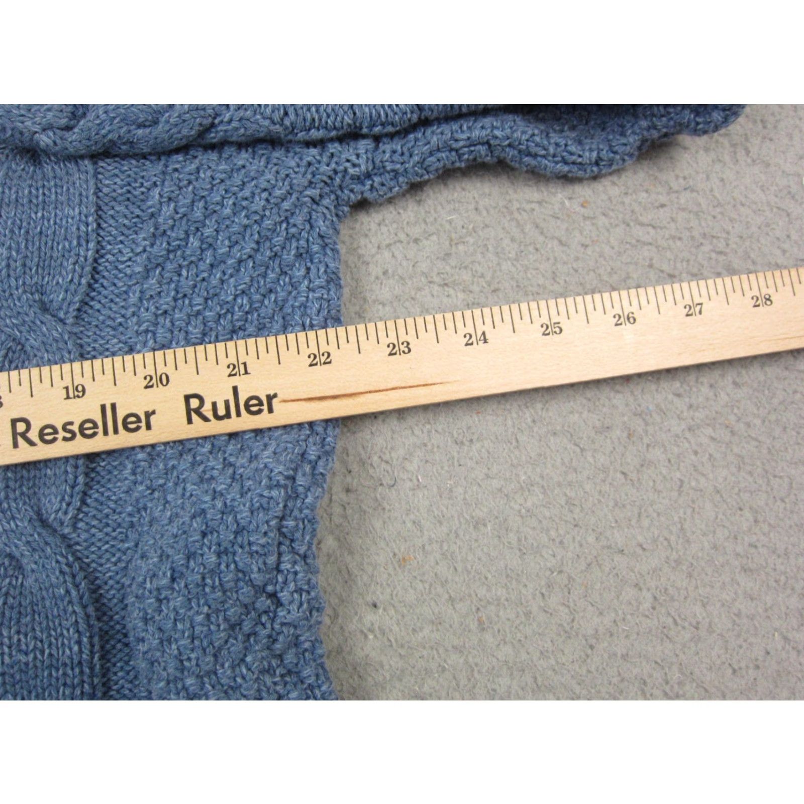 Vintage VINTAGE Hunt Club Sweater Men XL Blue Cable Knit Cotton Made in USA Size US XL / EU 56 / 4 - 7 Thumbnail