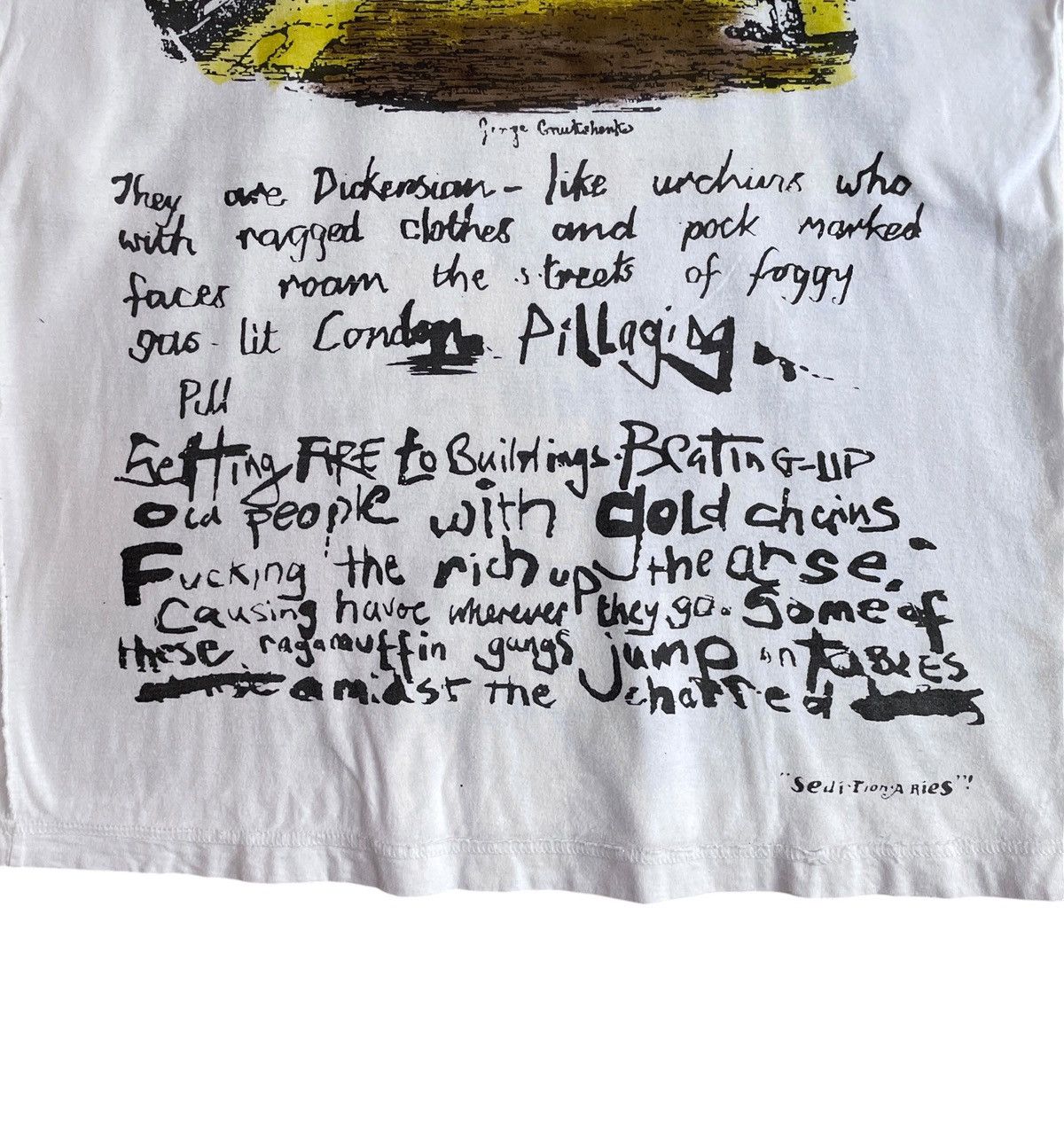 If Six Was Nine Rare Design Vintage Seditionaries Full Print T-shirt 1990s Size US M / EU 48-50 / 2 - 4 Thumbnail