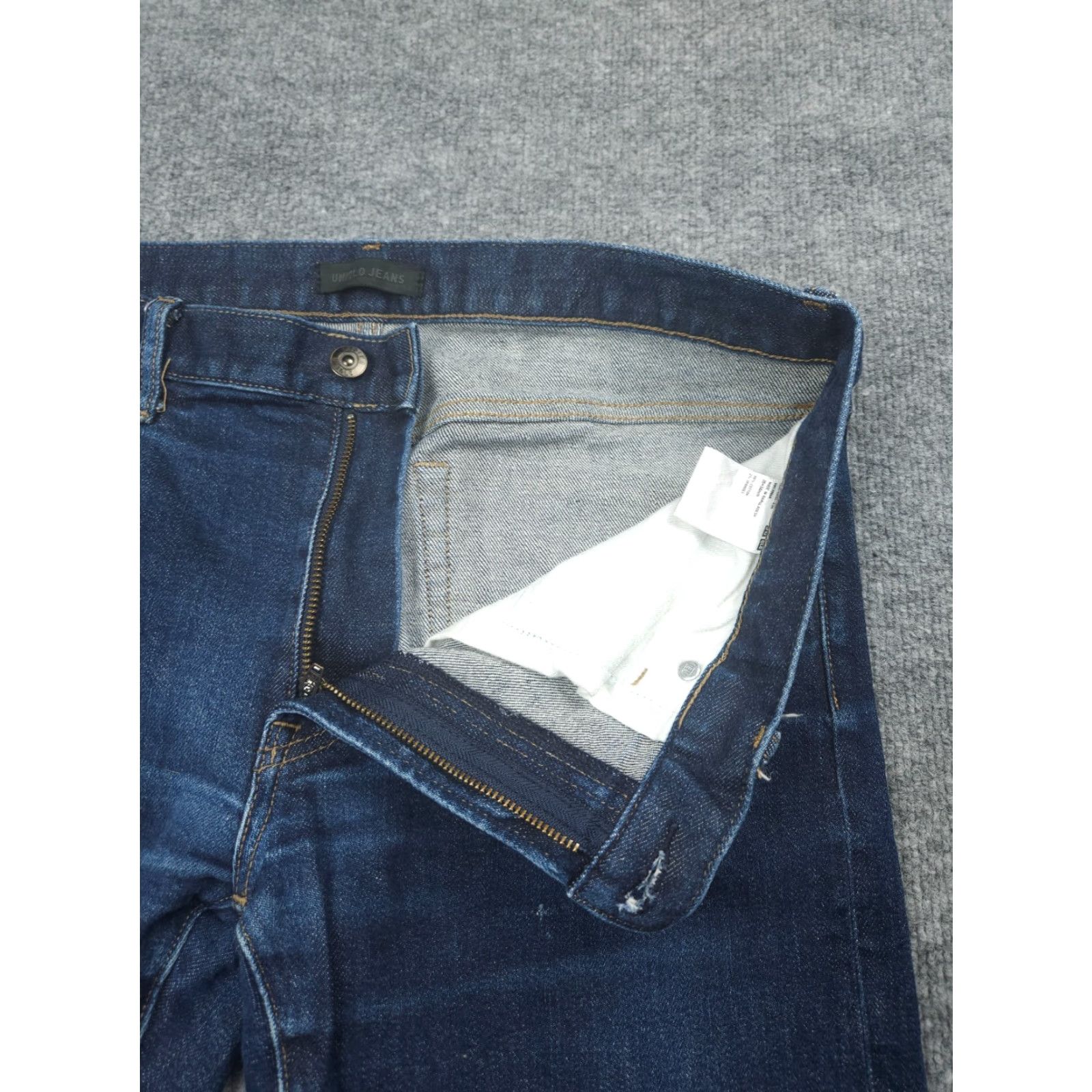 Uniqlo Uniqlo Jeans Mens Slim Straight 35x34 Blue Selvedge Stretch Kaihara Denim Pants City Inseam 34 Regular Size US 35 - 6 Thumbnail