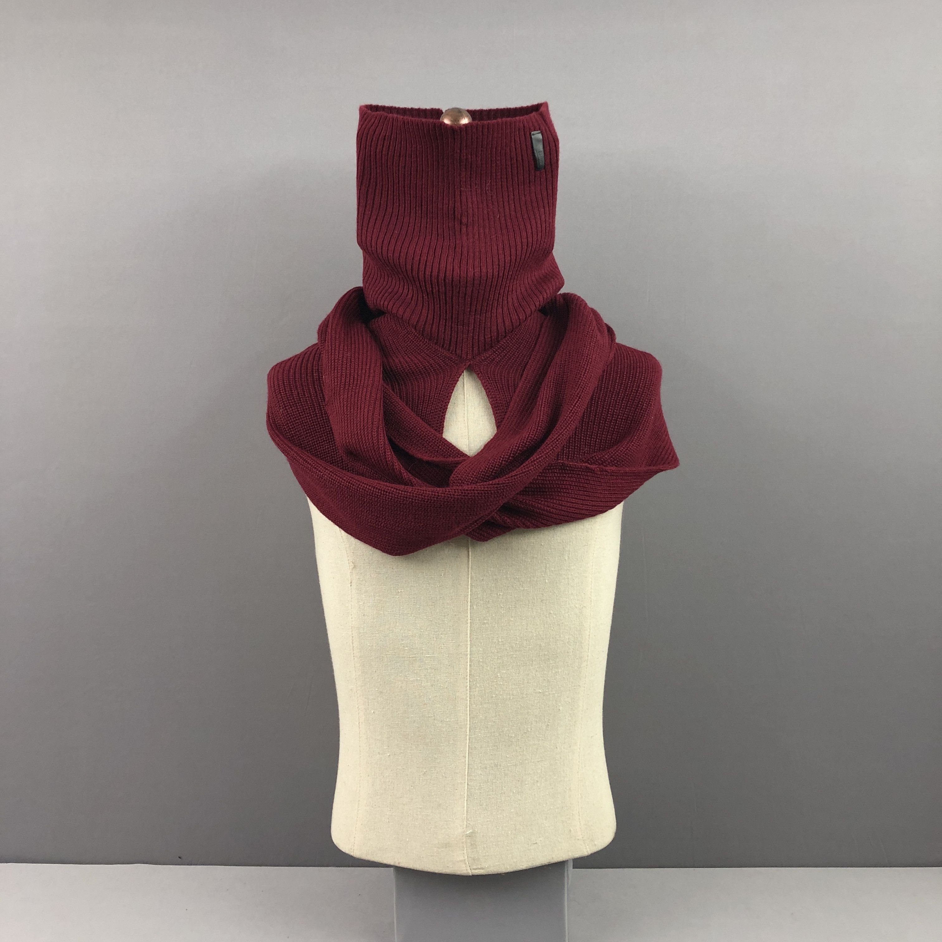 Armani Vintage Armani Scarf Ribbed Knit Turtleneck Large Scarves Size ONE SIZE - 3 Thumbnail