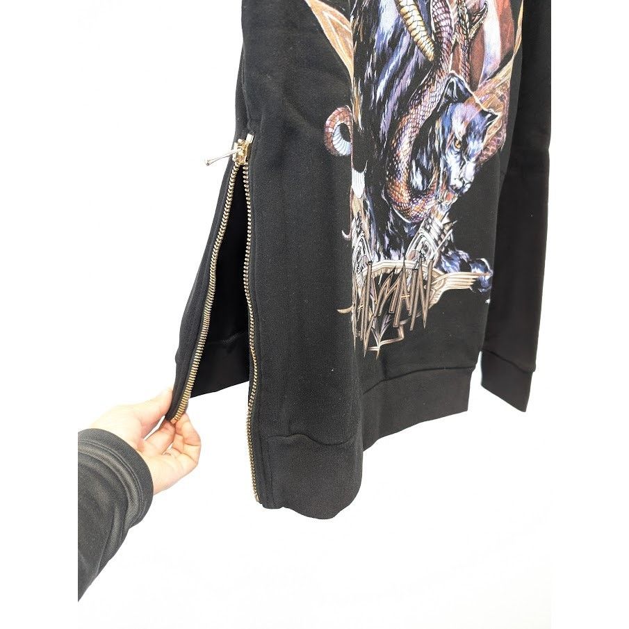 Balmain o1rshd1 Side Zip Sweatshirt in Black Size US S / EU 44-46 / 1 - 16 Thumbnail