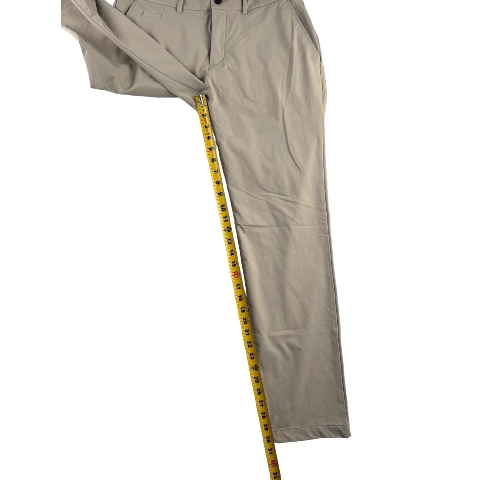 KJUS KJUS Men’s Ike Golf Pants Tan 33x32 Flat Front Stretch Polyester Beige Chino Casual Mens Pants Size US 33 - 7 Thumbnail
