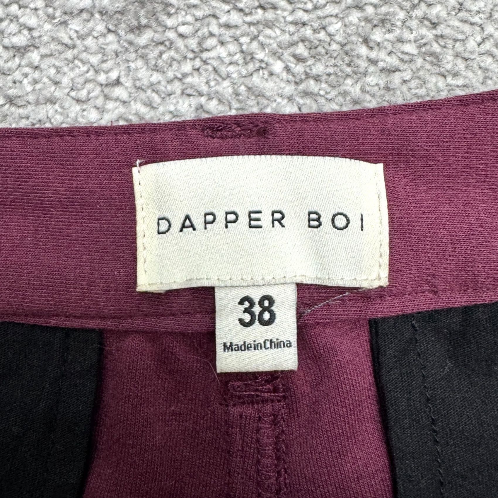 Vintage Dapper Boi Slim Fit Chino Pants Mens 38 Burgundy Red Cotton Stretch 5-Pocket Flat Front Straight Leg Casual Workwear 60s None Size US 38 / EU 54 - 7 Thumbnail